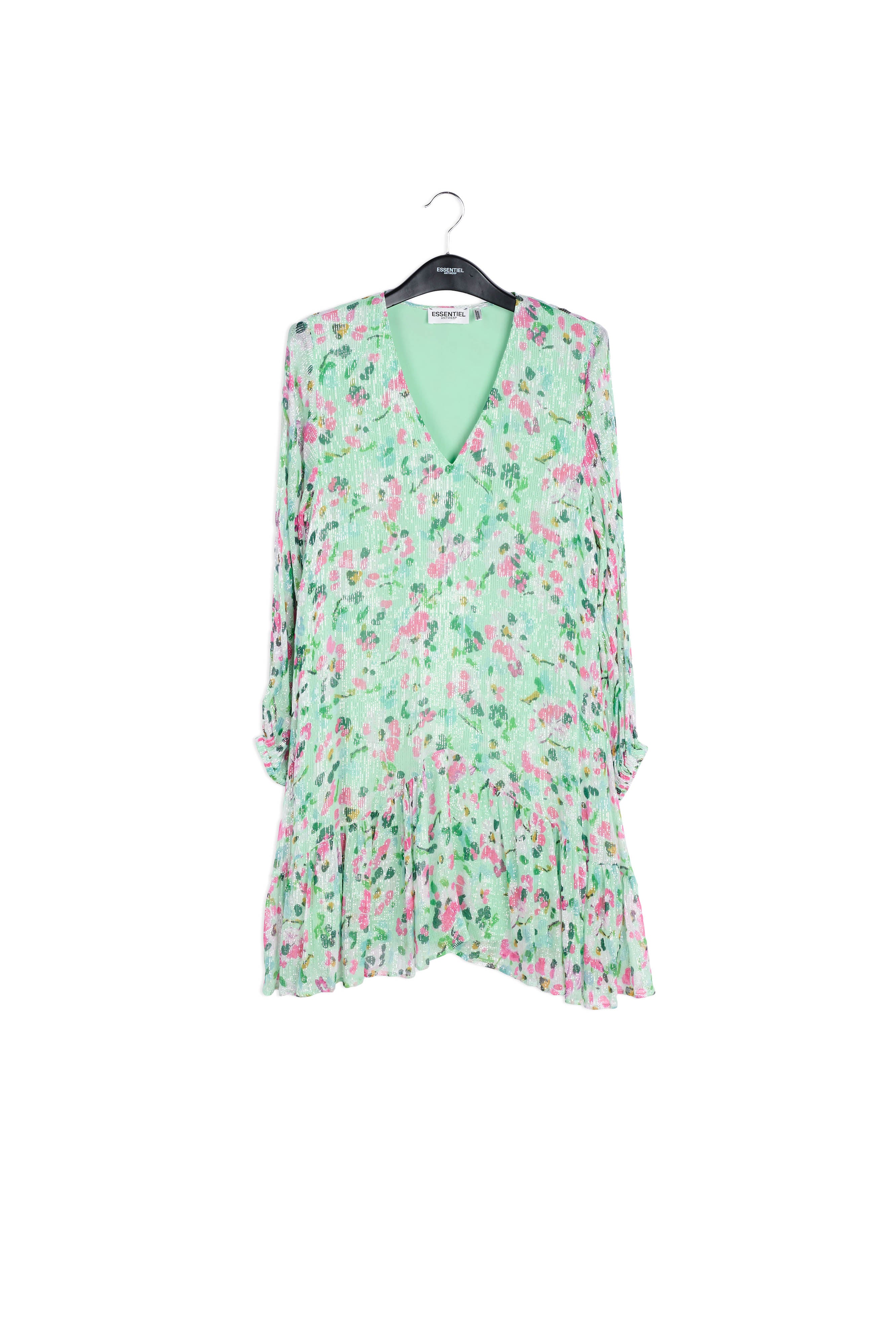 Mint green floral-print a-line dress RE—SSENTIEL | Essentiel second hand