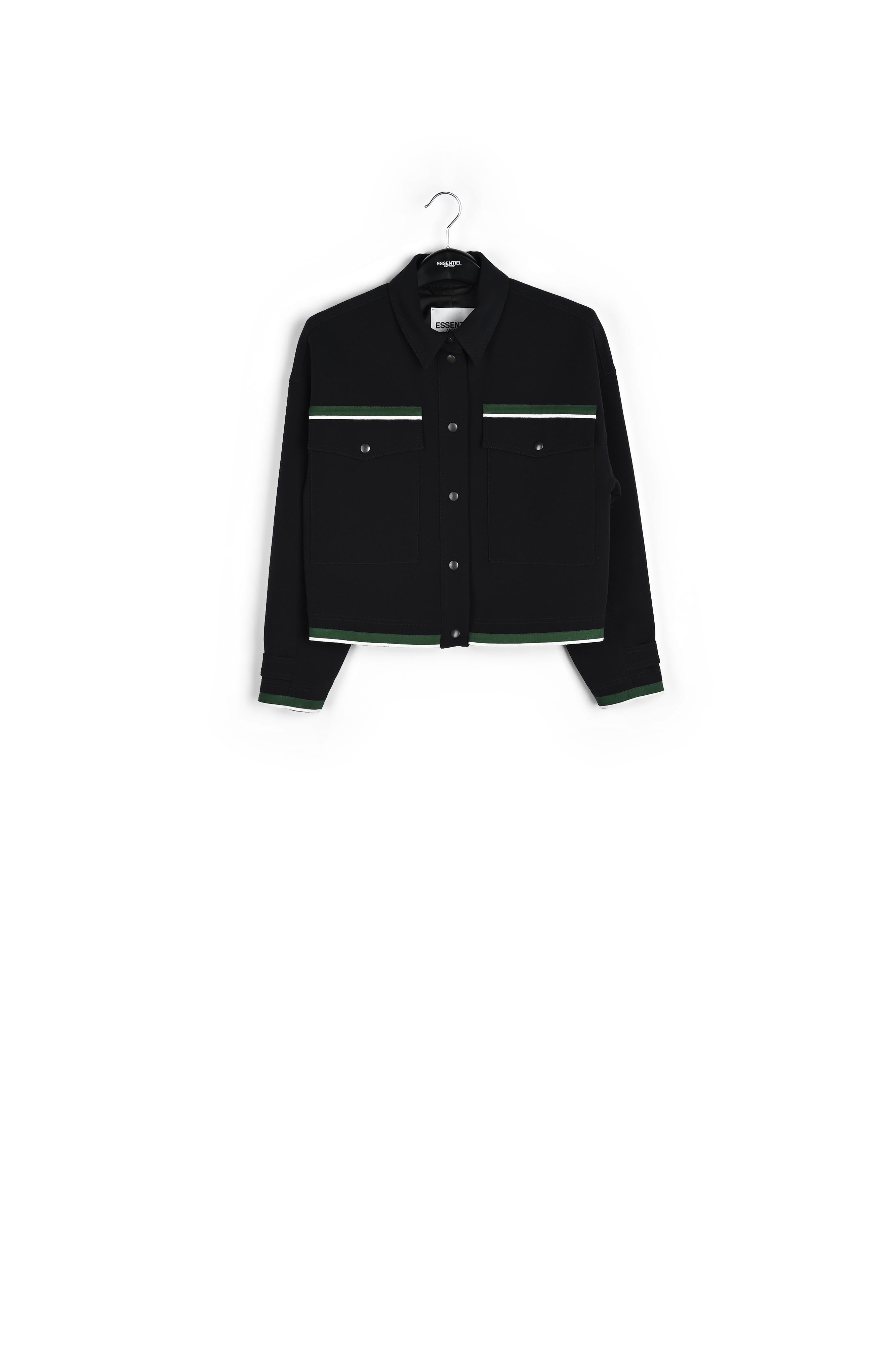 Black utility-inspired jacket RE—SSENTIEL | Essentiel second hand