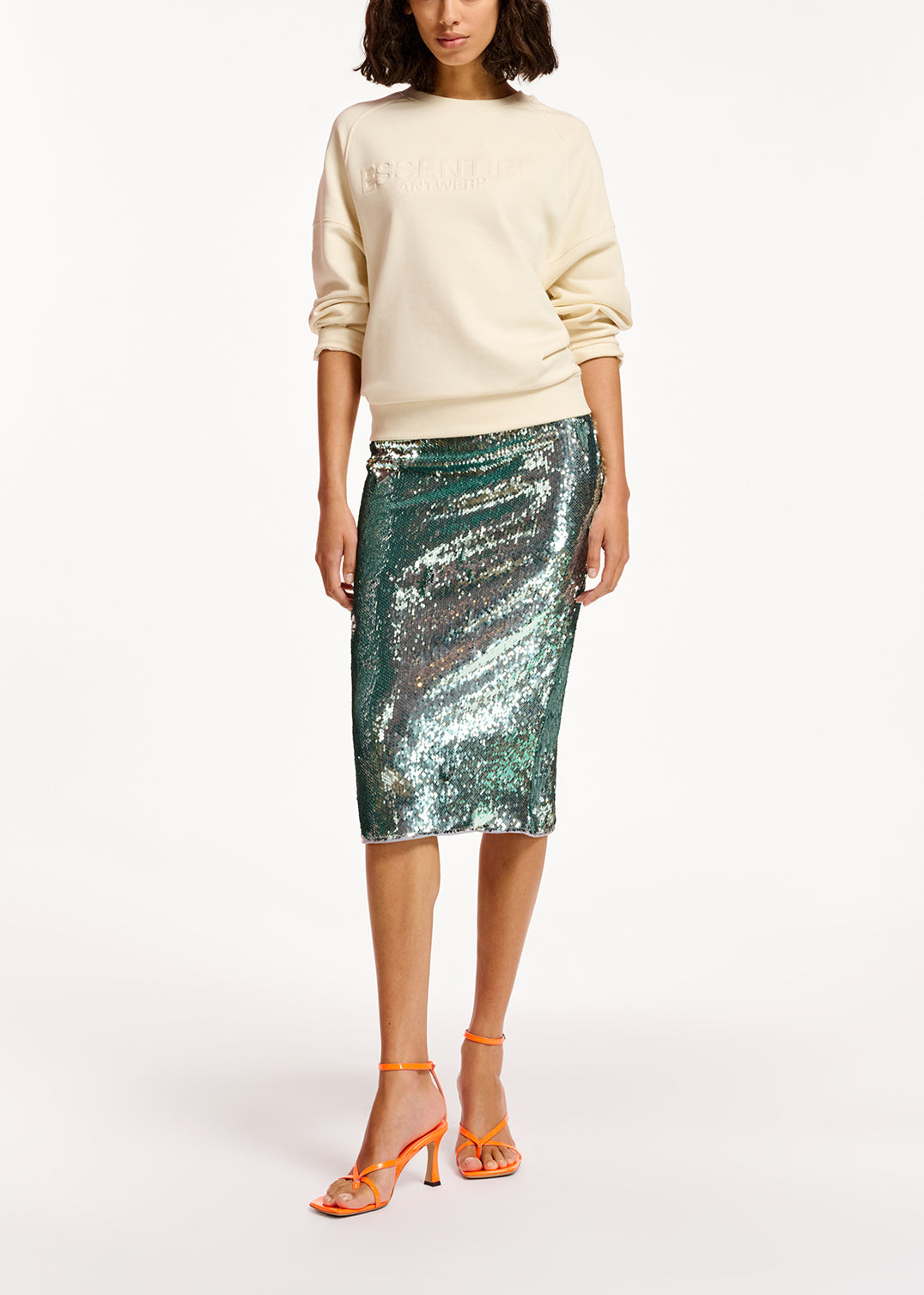 Sweatshirt écru en jersey de coton bio RE—SSENTIEL | Essentiel second hand