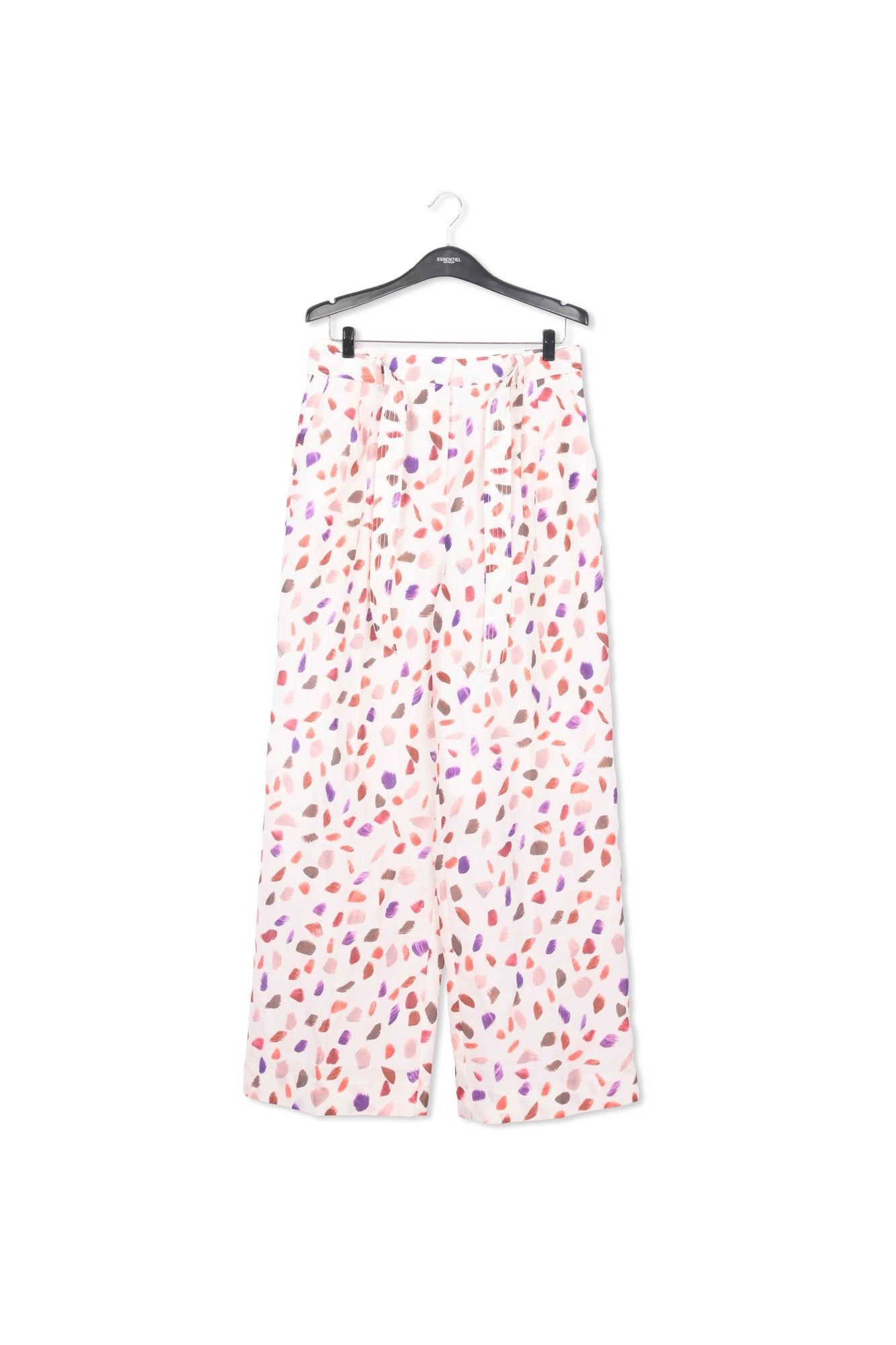Off-white wide-leg with abstract print RE—SSENTIEL | Essentiel second hand