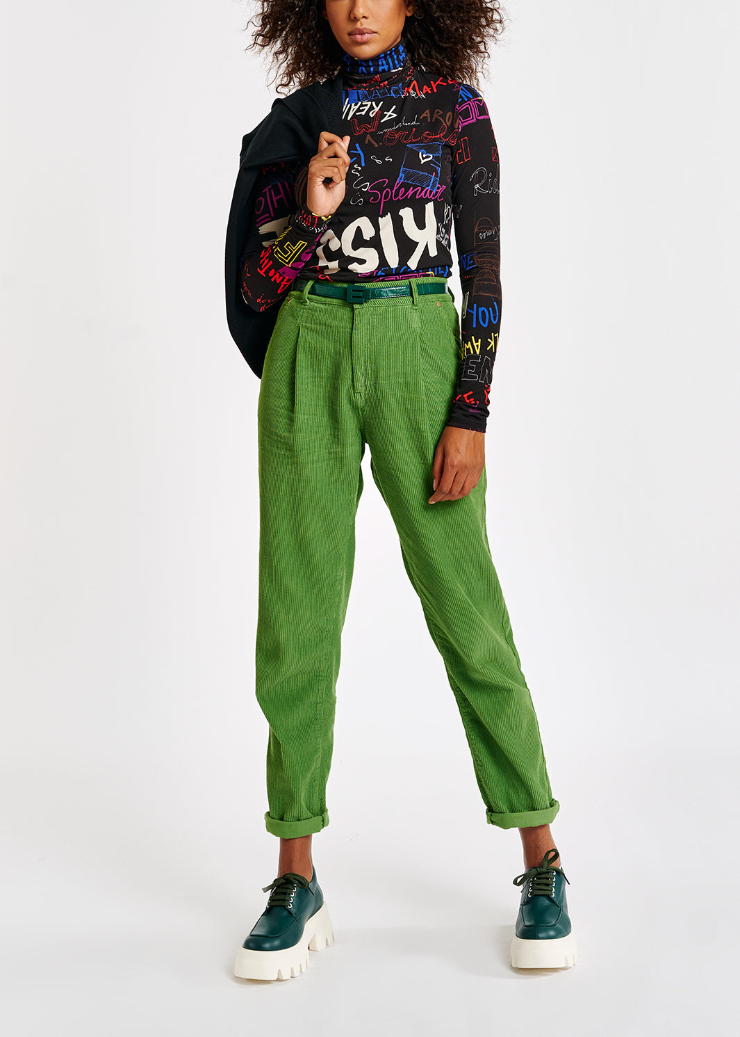 Top met rolkraag en bloemen RE—SSENTIEL | Essentiel second hand