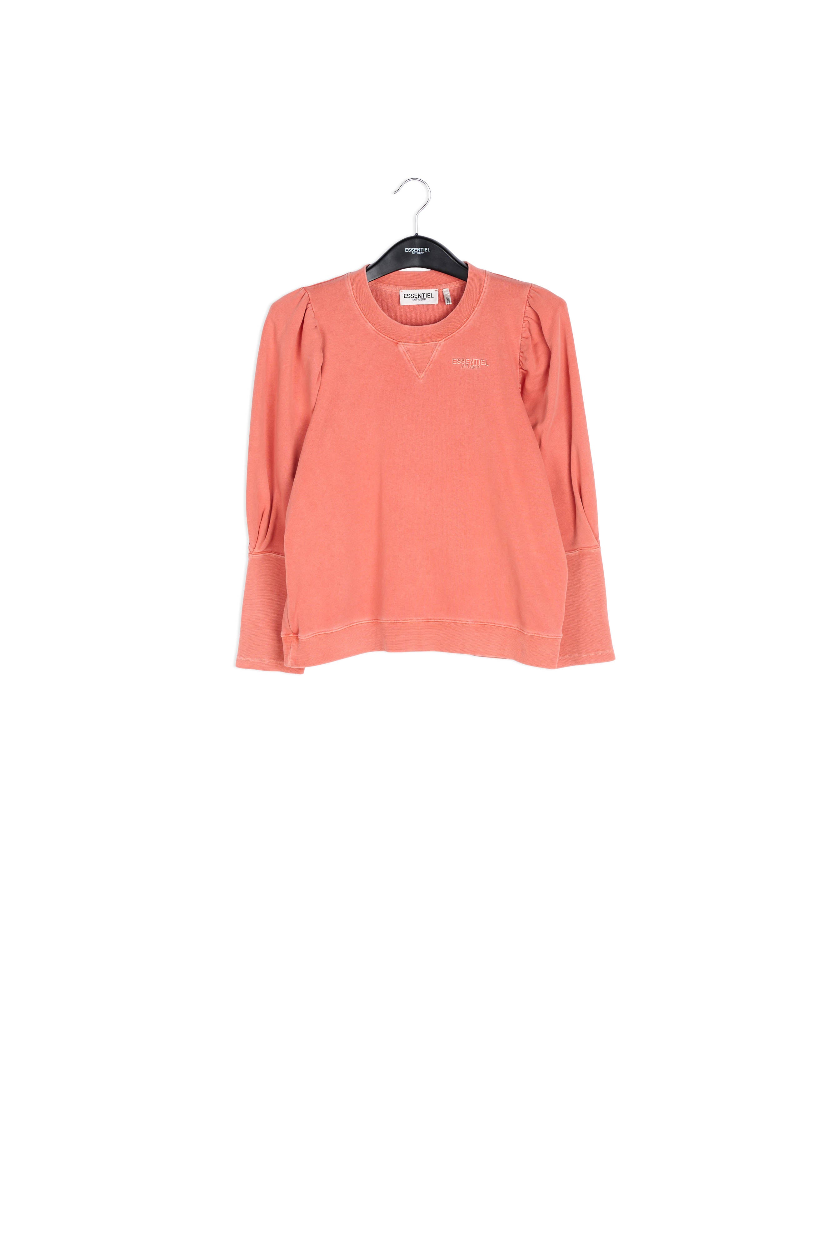 Rode sweater in biokatoenen jersey RE—SSENTIEL | Essentiel second hand