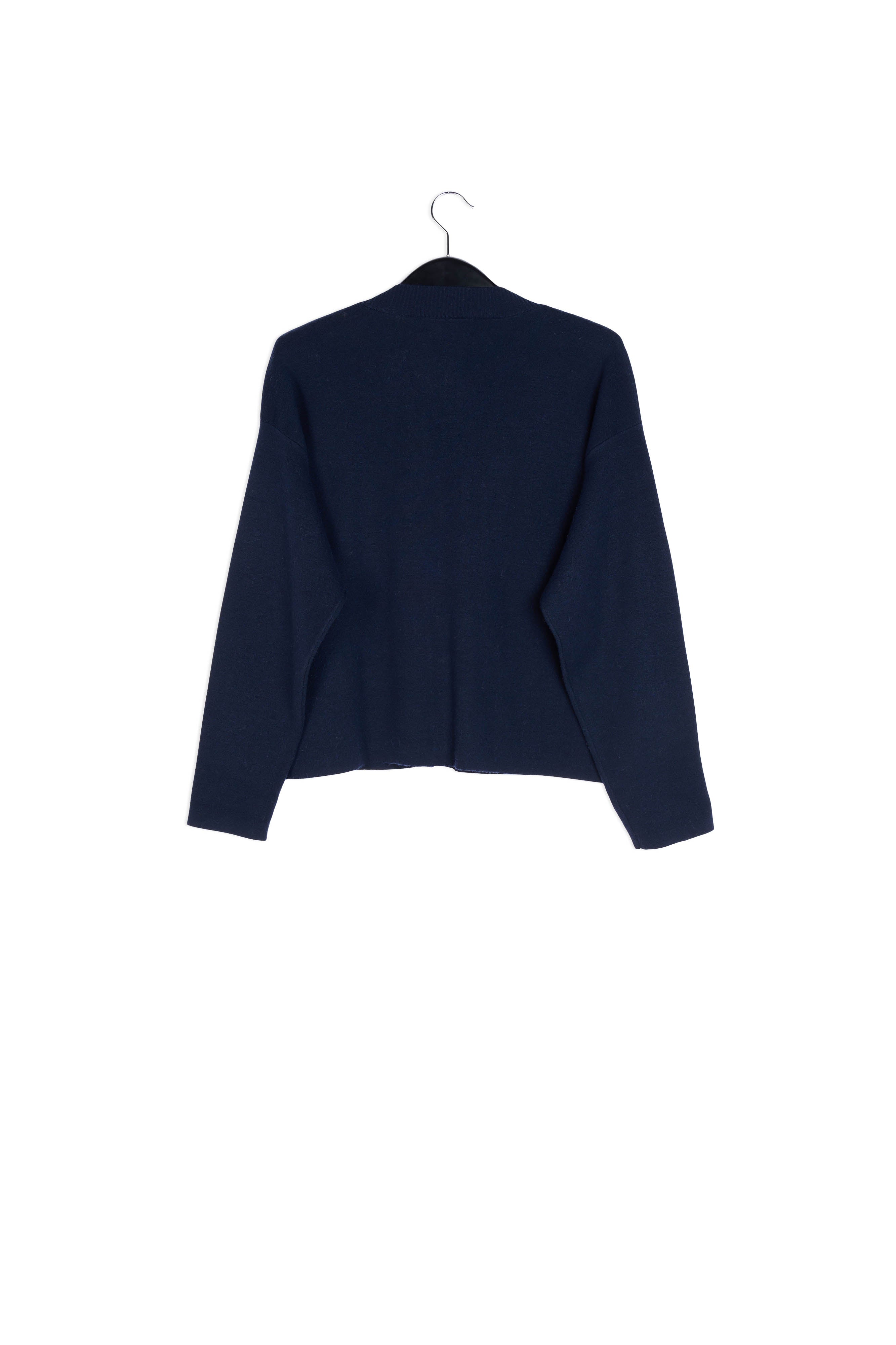 Dark blue cardigan with rhinestone buttons RE—SSENTIEL | Essentiel second hand
