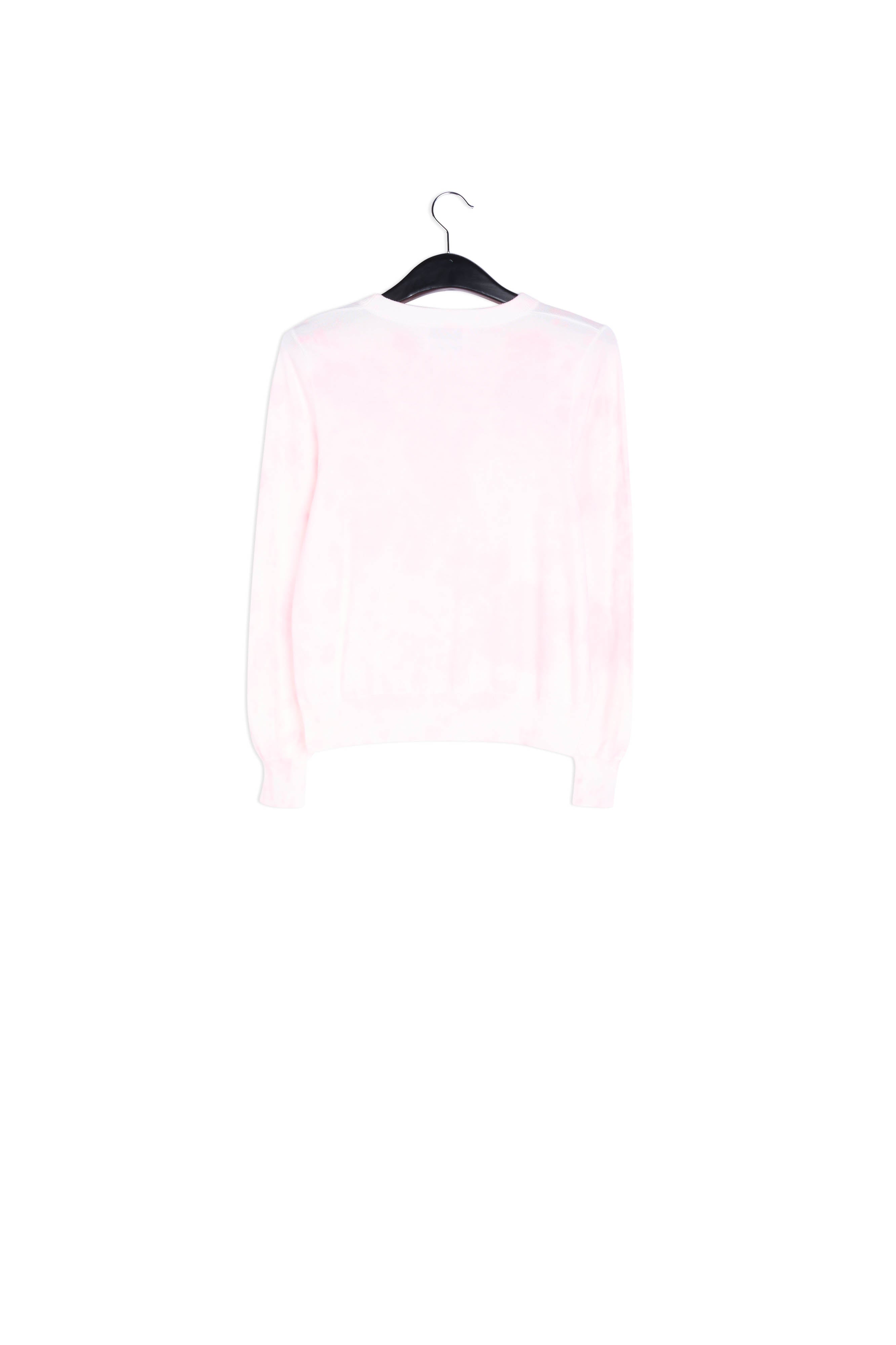 Light pink and off-white tie-dyed organic cotton-blend sweater RE—SSENTIEL | Essentiel second hand
