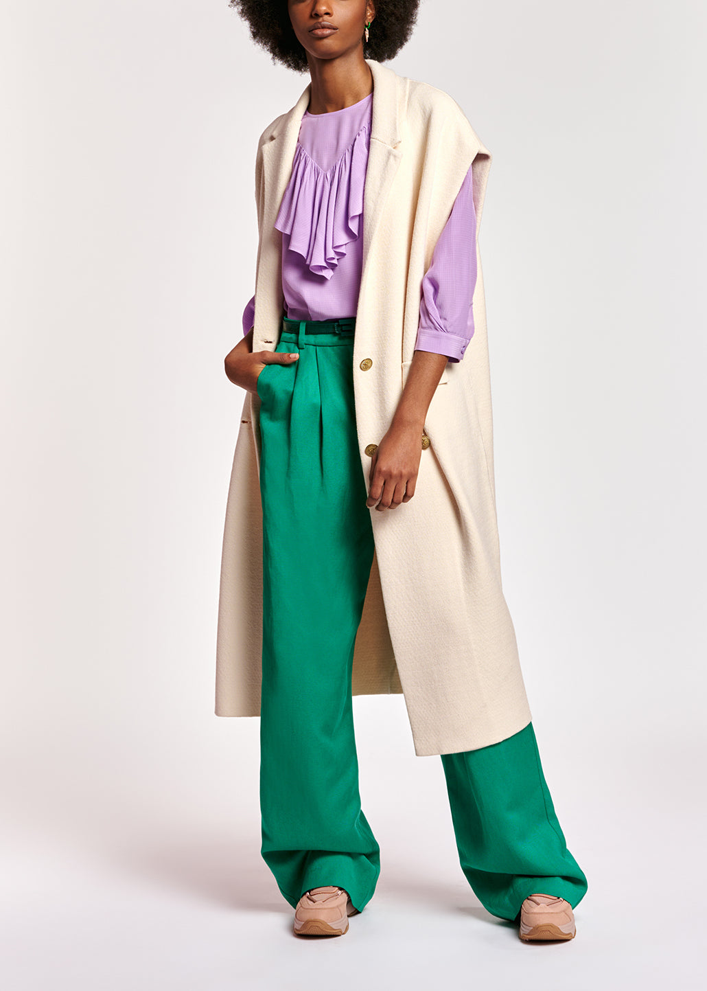 Cardigan blanc cassé sans manches RE—SSENTIEL | Essentiel second hand