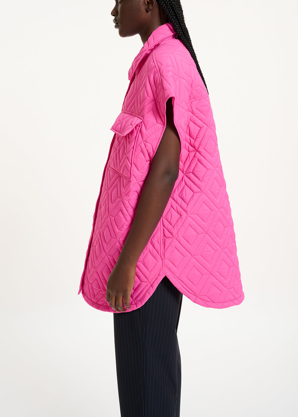 Fuchsia quilted vest RE—SSENTIEL | Essentiel second hand