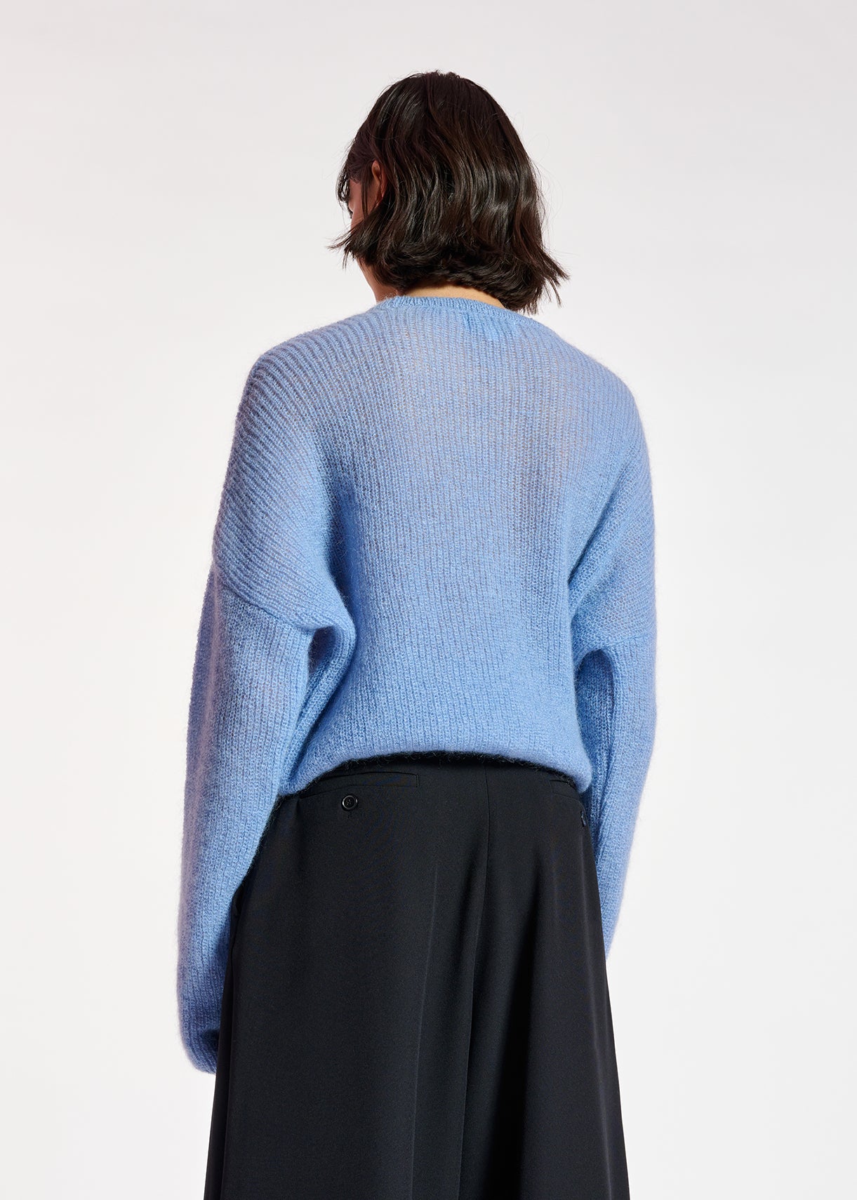 Pull oversize bleu en mohair mélangé RE—SSENTIEL | Essentiel second hand