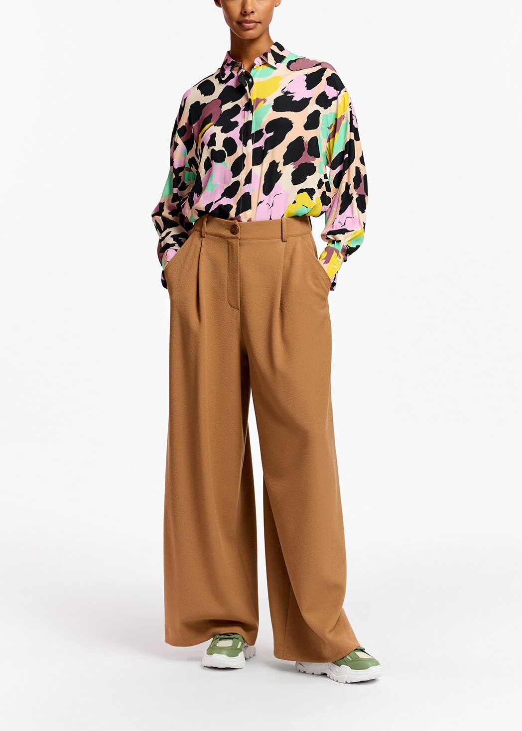 Camel wide-leg pants RE—SSENTIEL | Essentiel second hand