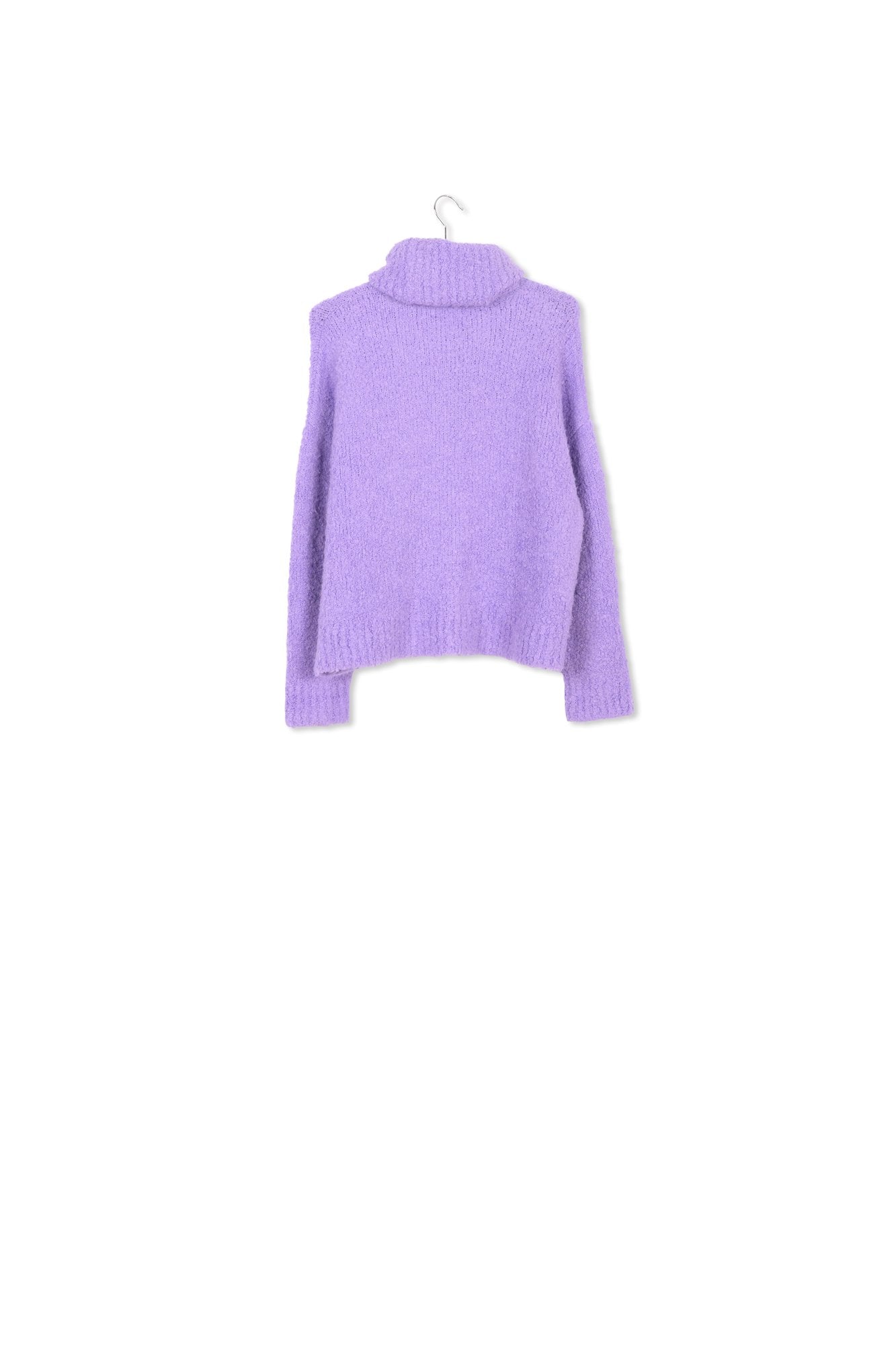 Dark lilac knit sweater with separate collar RE—SSENTIEL | Essentiel second hand