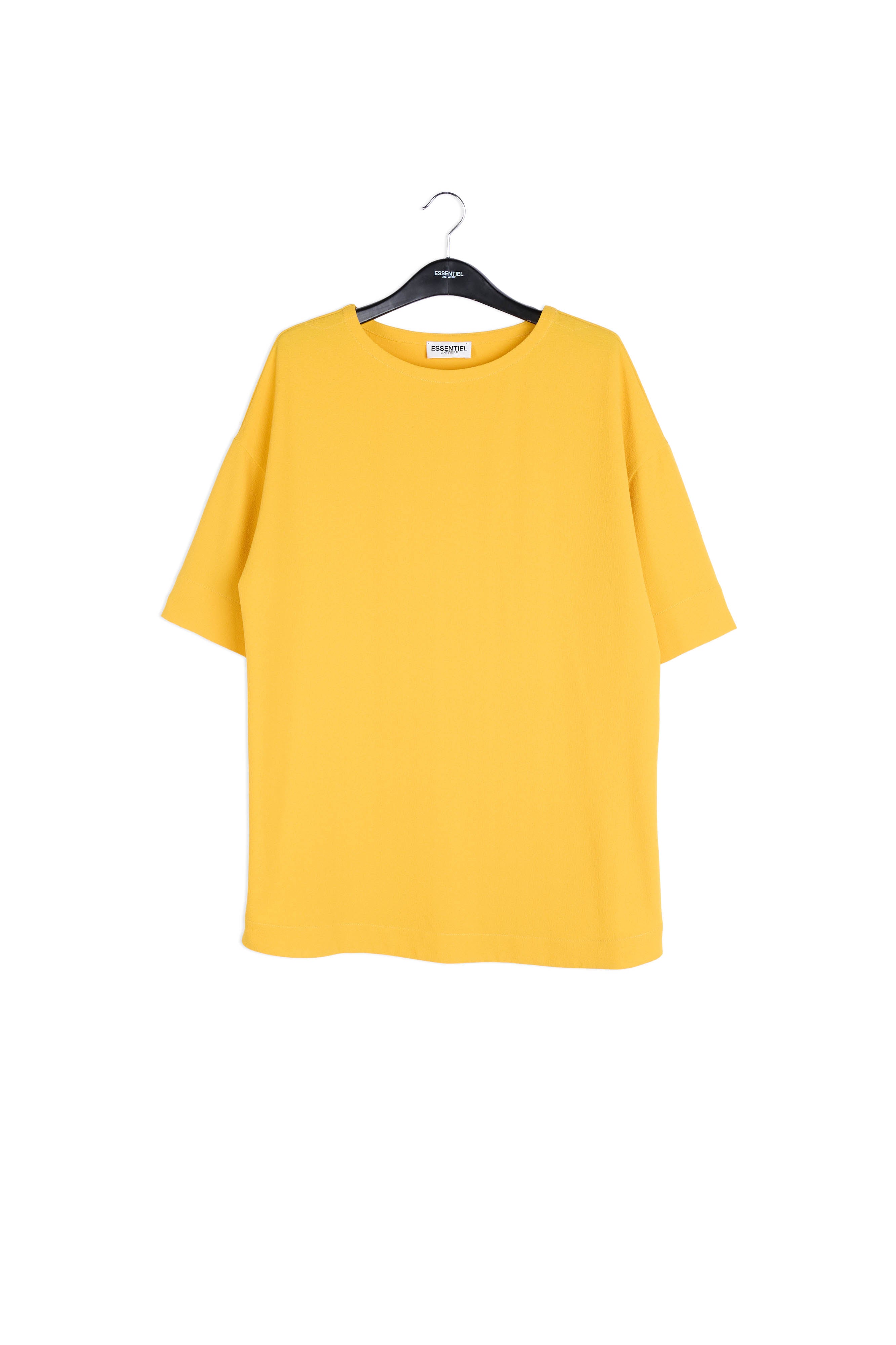 Yellow straight cut mini dress RE—SSENTIEL | Essentiel second hand