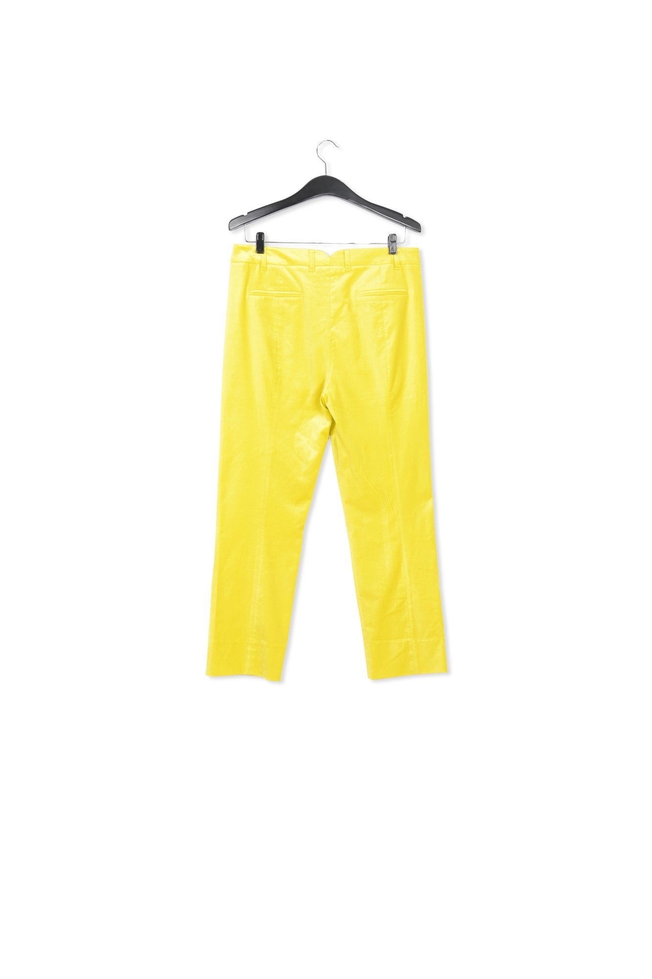 Yellow tapered-leg velvet pants RE—SSENTIEL | Essentiel second hand