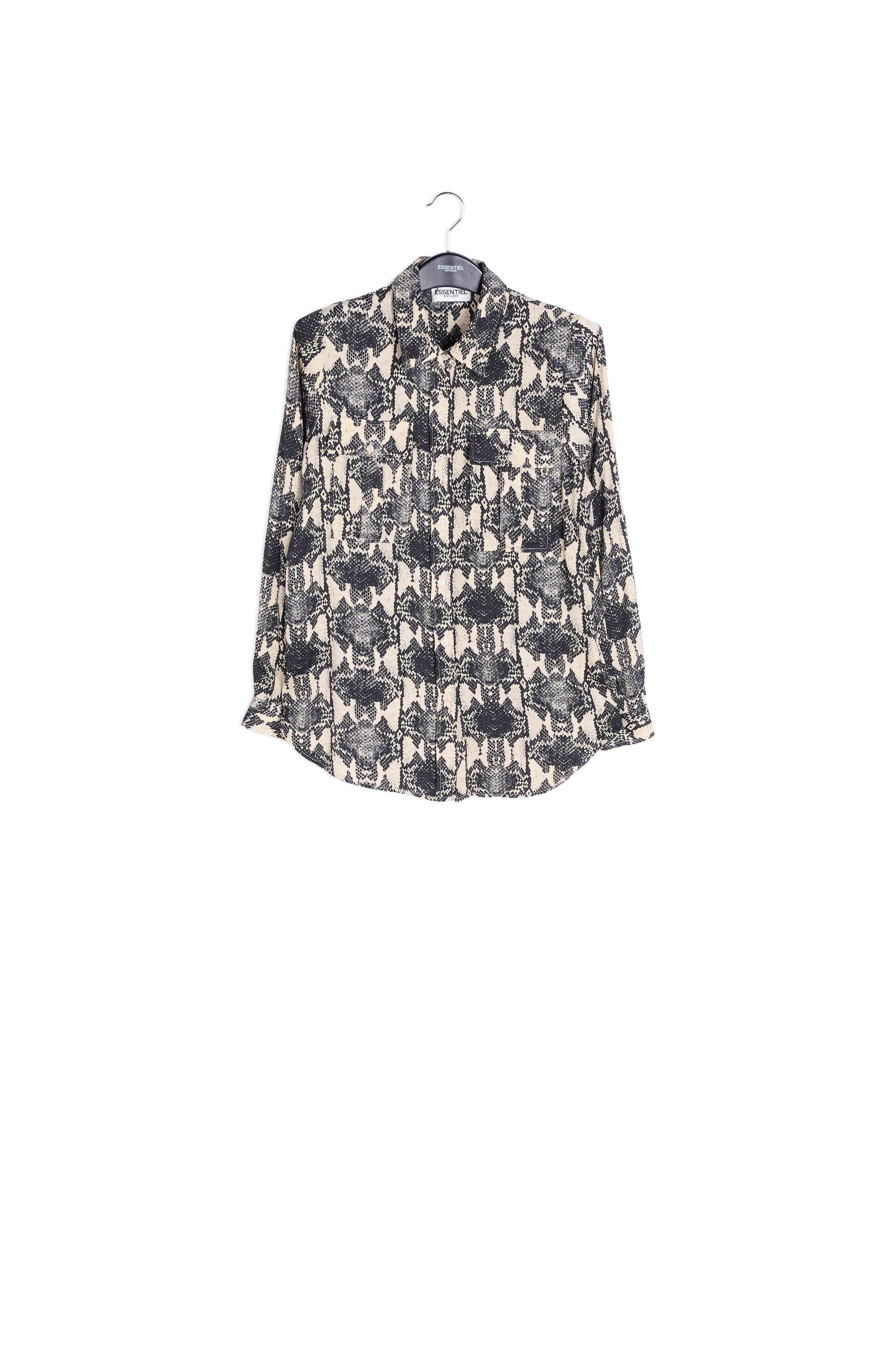 Off-white shirt with snake print RE—SSENTIEL | Essentiel second hand