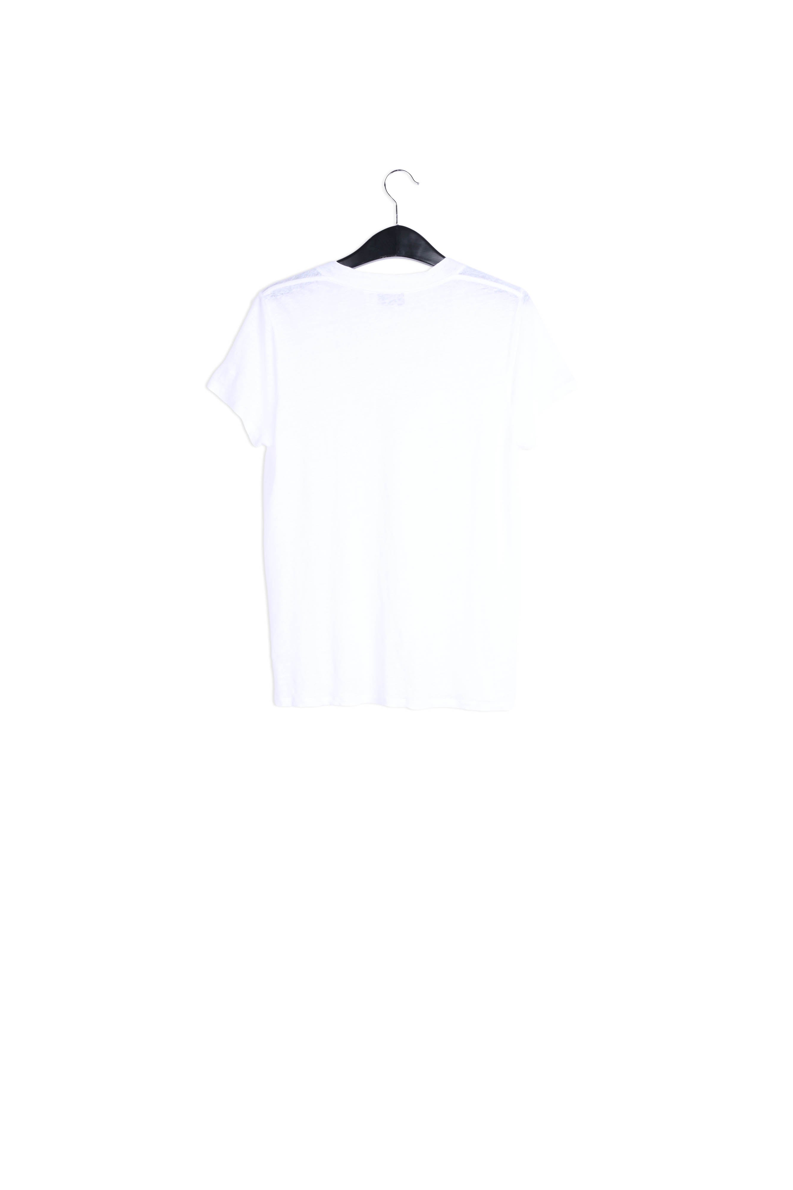 White linen v-neck t-shirt RE—SSENTIEL | Essentiel second hand