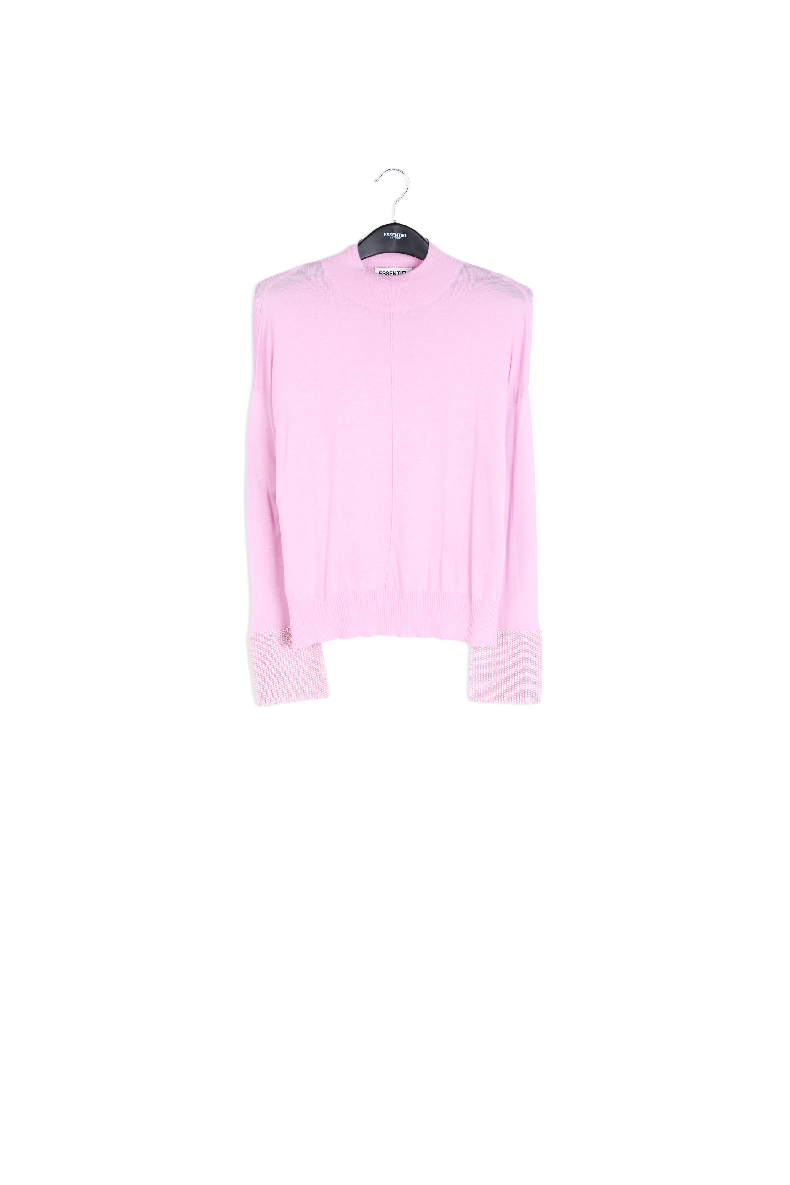 Pull rose clair à col roulé RE—SSENTIEL | Essentiel second hand