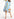 Blue floral print oversized mini dress Faume - seconde main