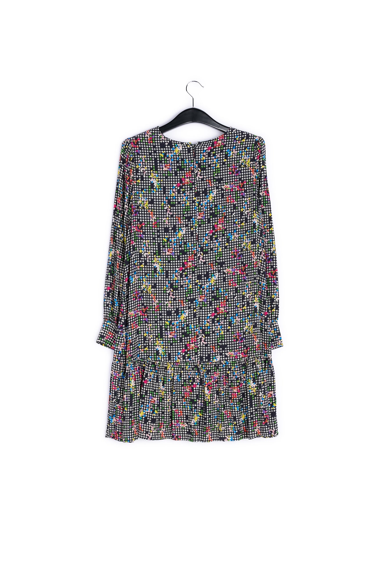 Black and white ruffled hem mini dress RE—SSENTIEL | Essentiel second hand