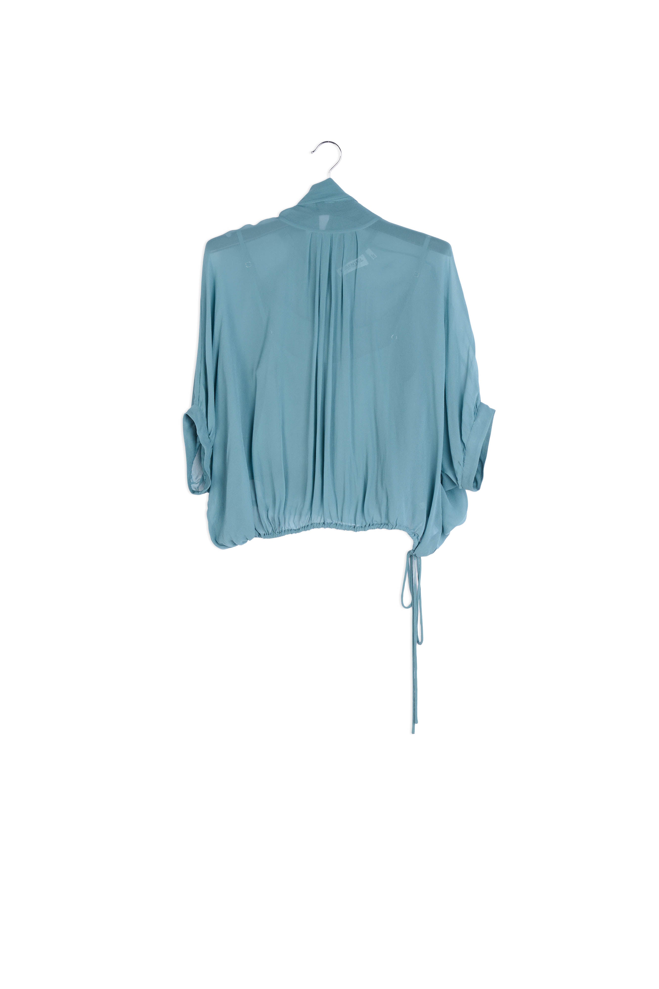Blue voluminous sheer top RE—SSENTIEL | Essentiel second hand