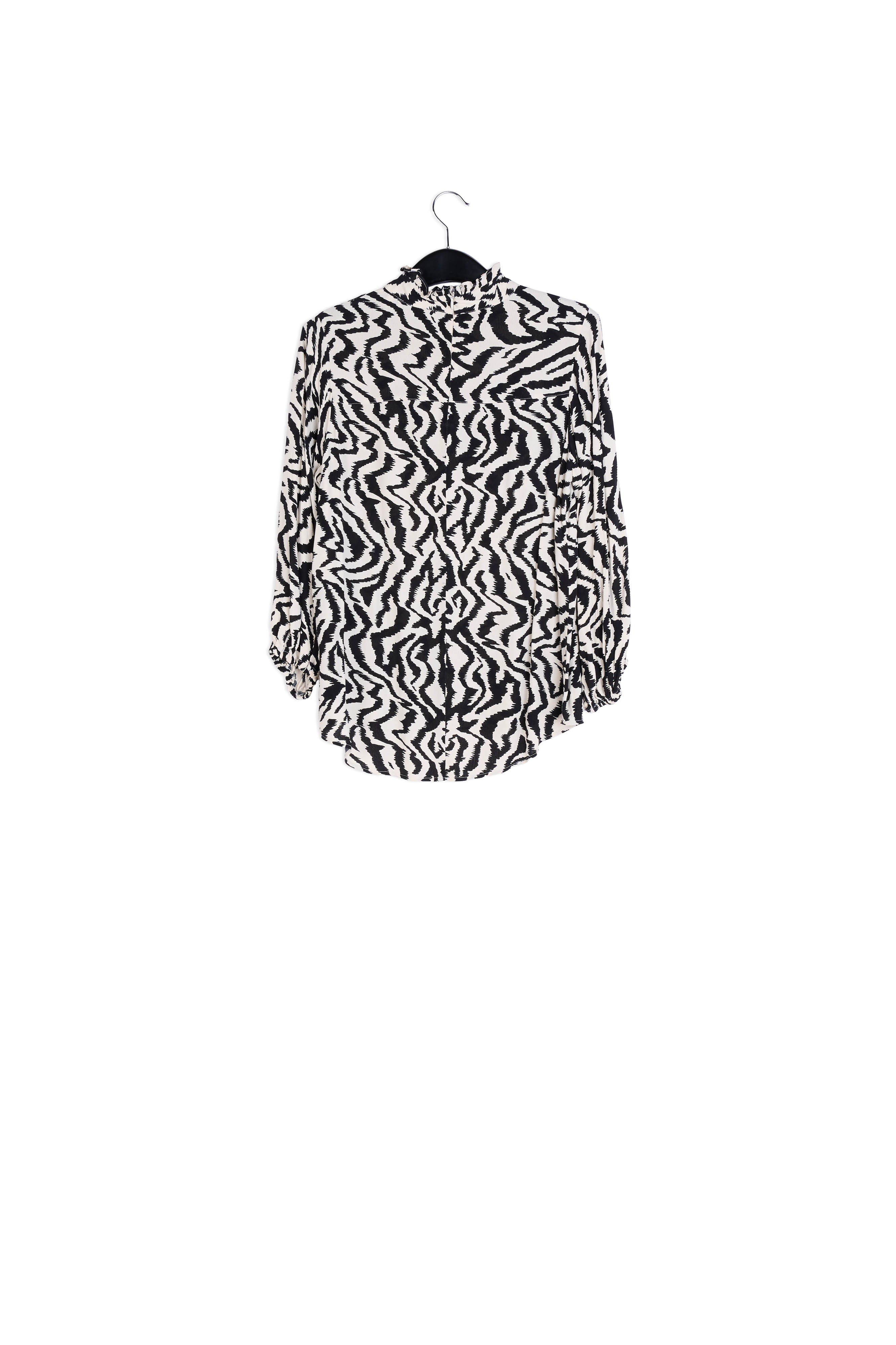 Top à imprimé zèbre noir et blanc RE—SSENTIEL | Essentiel second hand