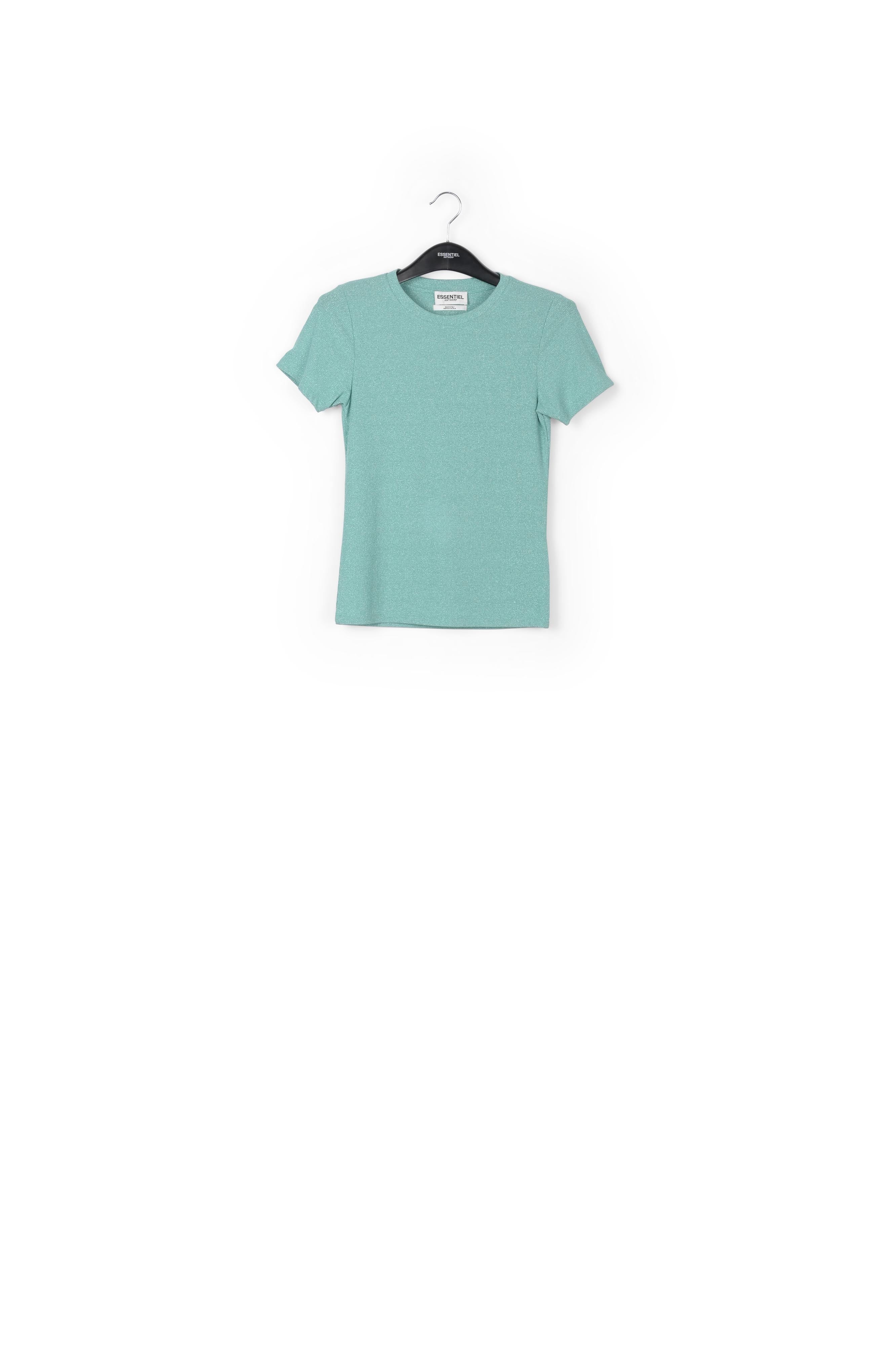Turquoise lurex T-shirt RE—SSENTIEL | Essentiel second hand