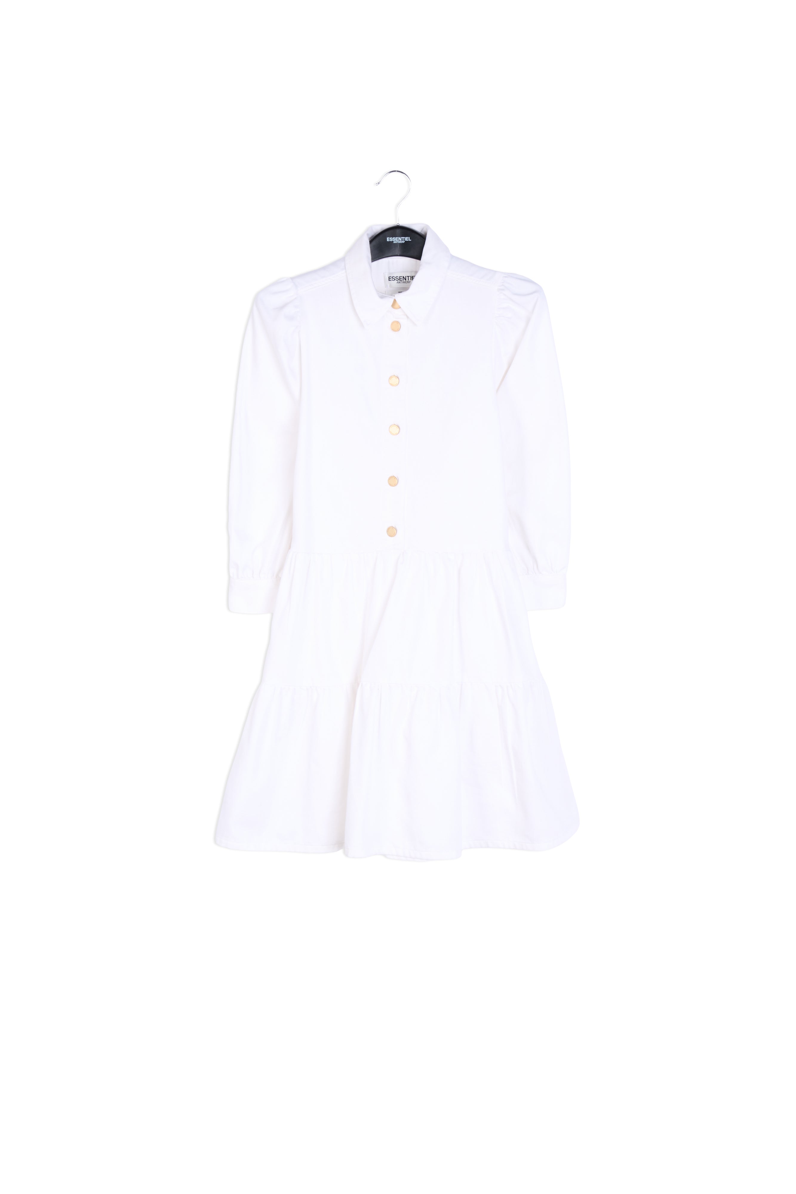 White denim A-line mini dress RE—SSENTIEL | Essentiel second hand