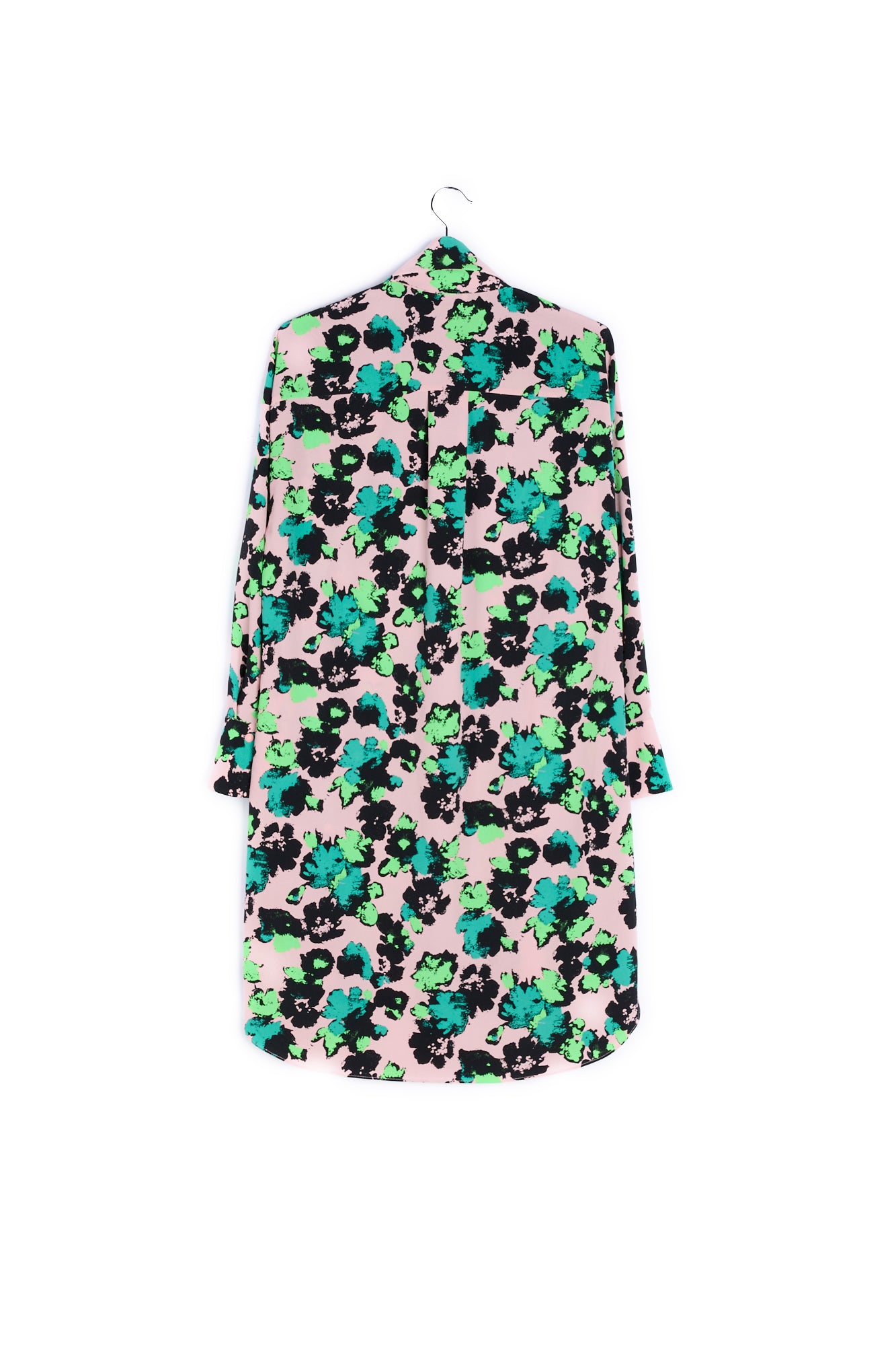 Pink floral mini shirt dress RE—SSENTIEL | Essentiel second hand