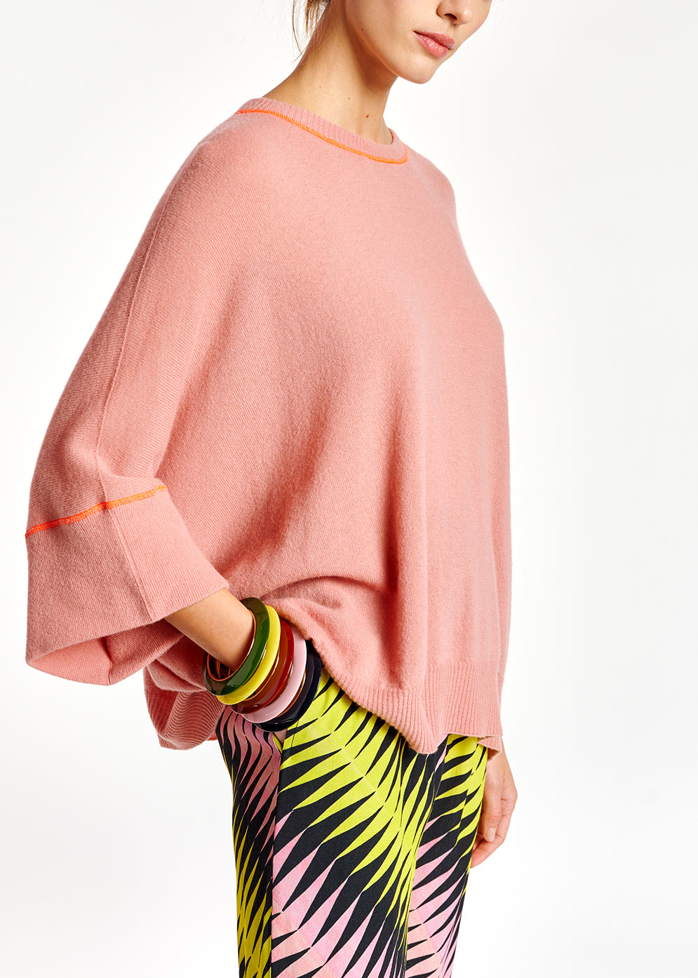 Pink merino wool and cashmere sweater RE—SSENTIEL | Essentiel second hand