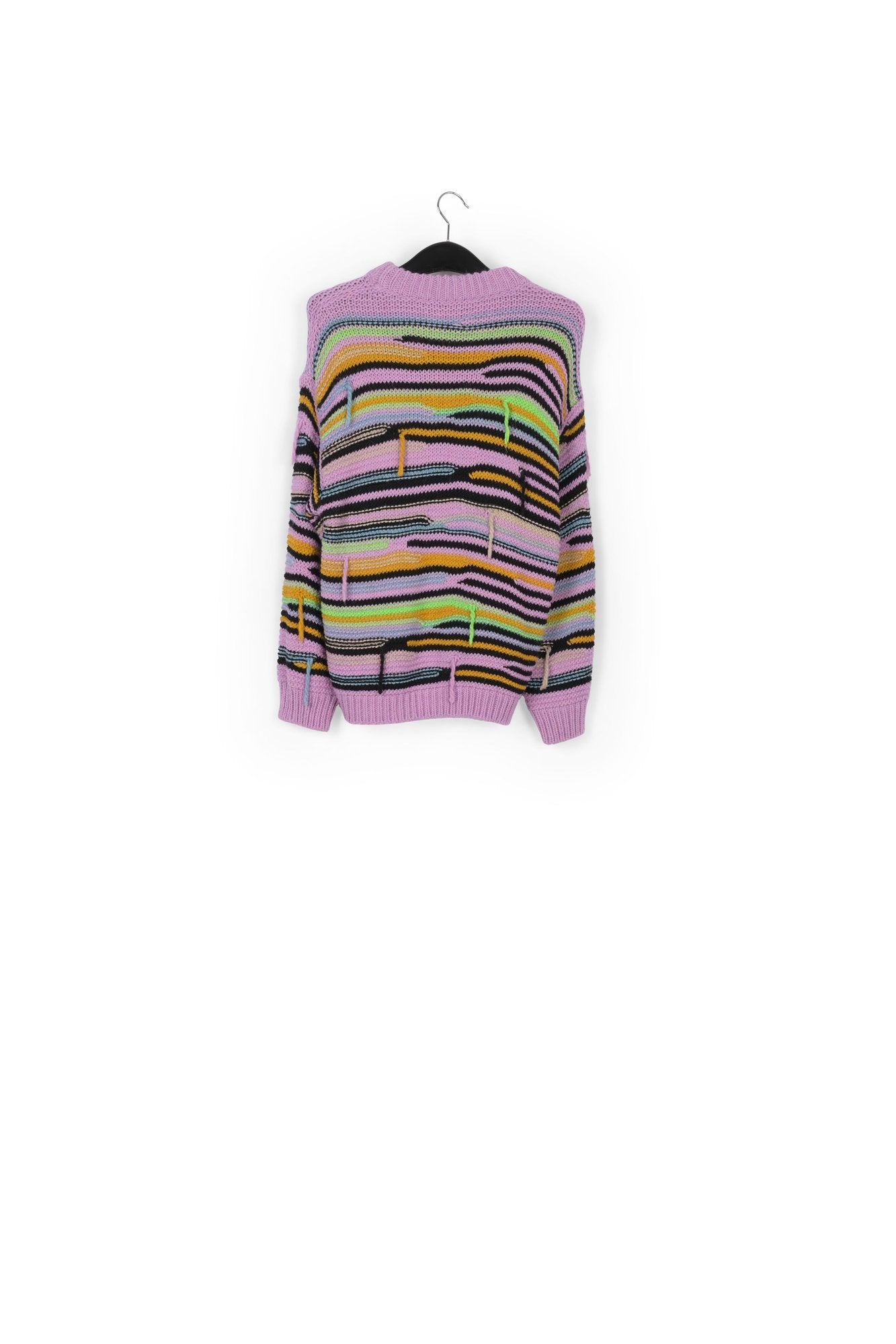 Pull lilas à rayures effet à l'envers RE—SSENTIEL | Essentiel second hand