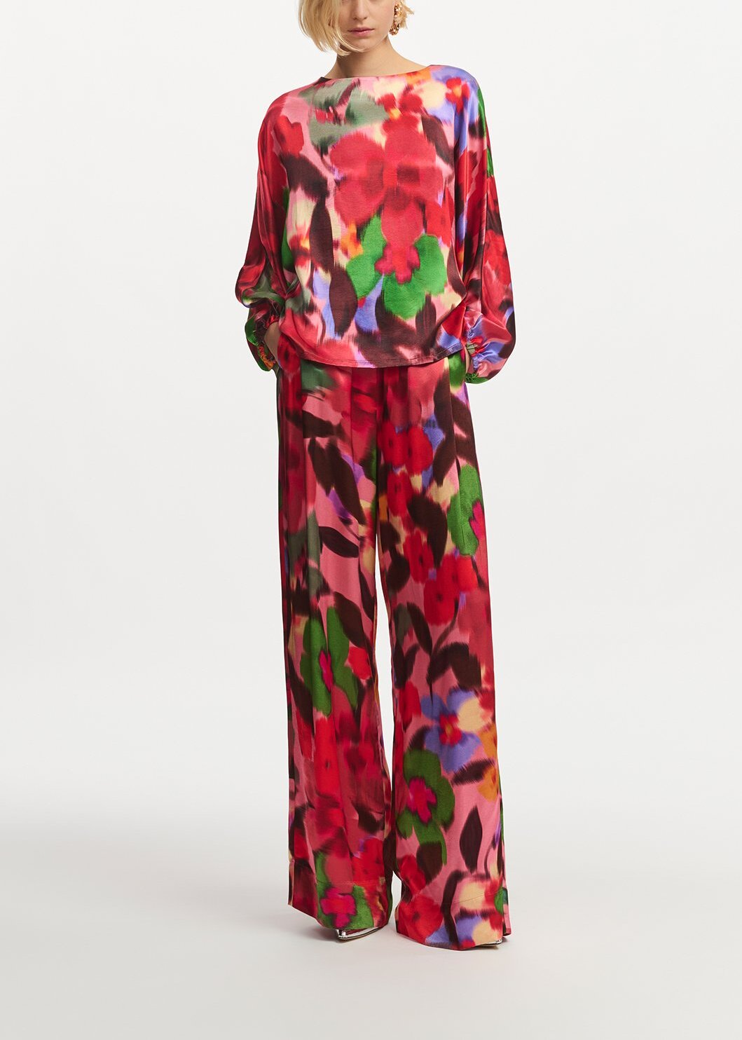 Multicolor floral print oversized top RE—SSENTIEL | Essentiel second hand