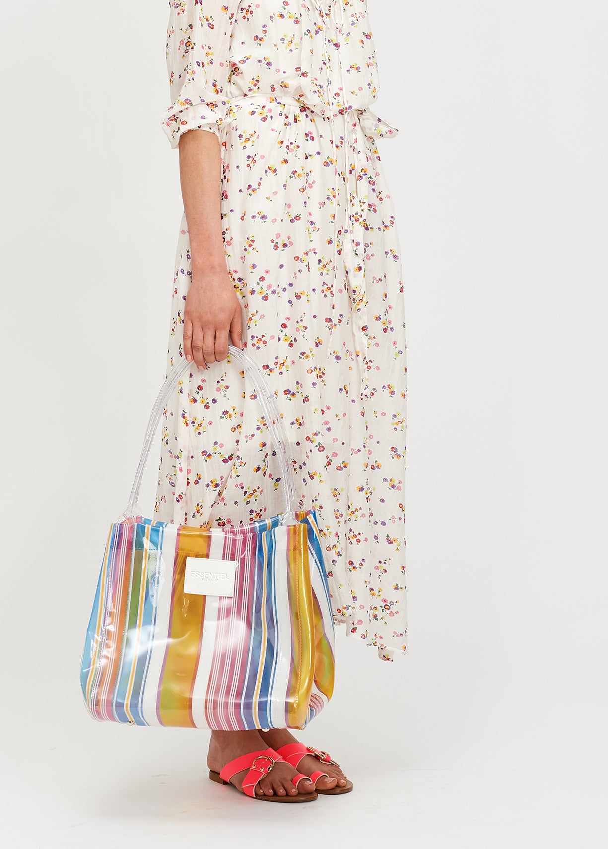 White floral maxi dress RE—SSENTIEL | Essentiel second hand