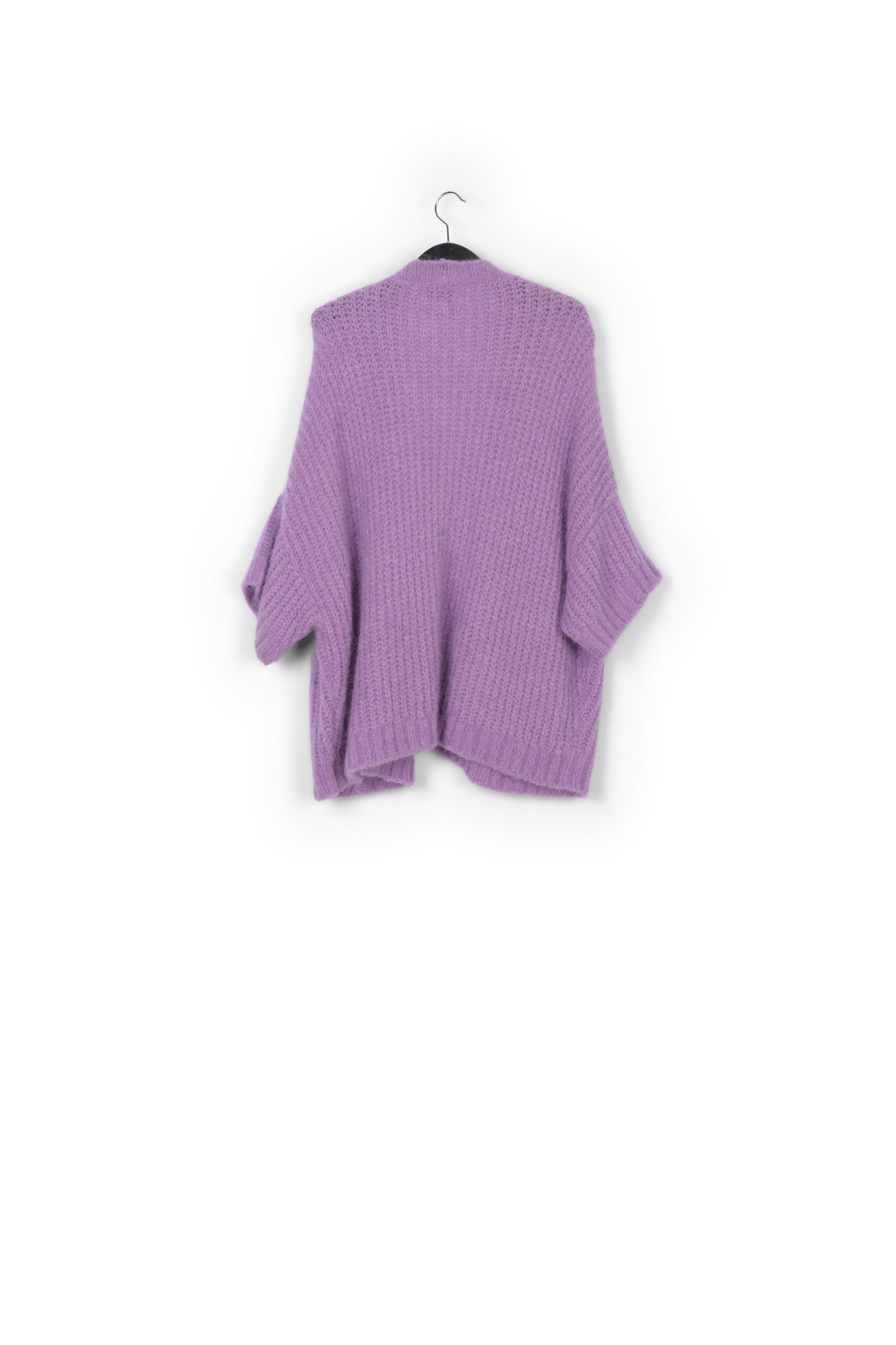 Cardigan mauve à coupe boxy RE—SSENTIEL | Essentiel second hand