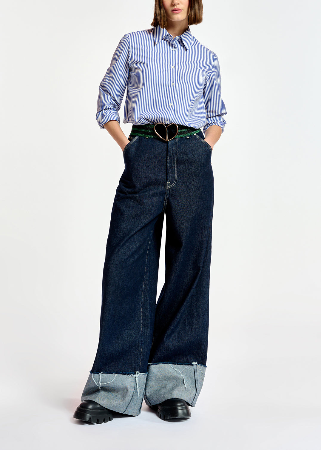 Blue and white striped shirt RE—SSENTIEL | Essentiel second hand