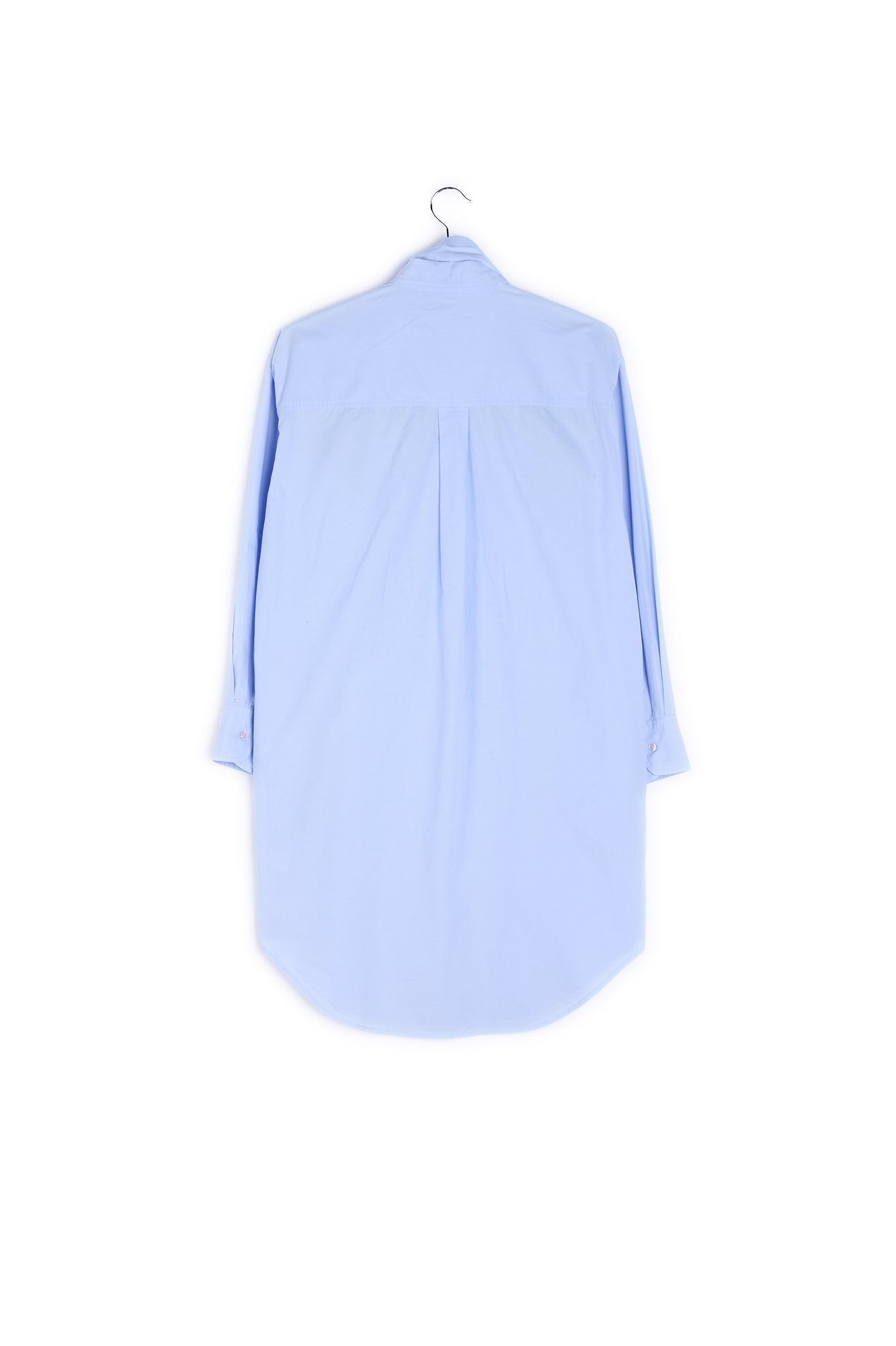 Light blue neon embroidered cotton shirt dress RE—SSENTIEL | Essentiel second hand