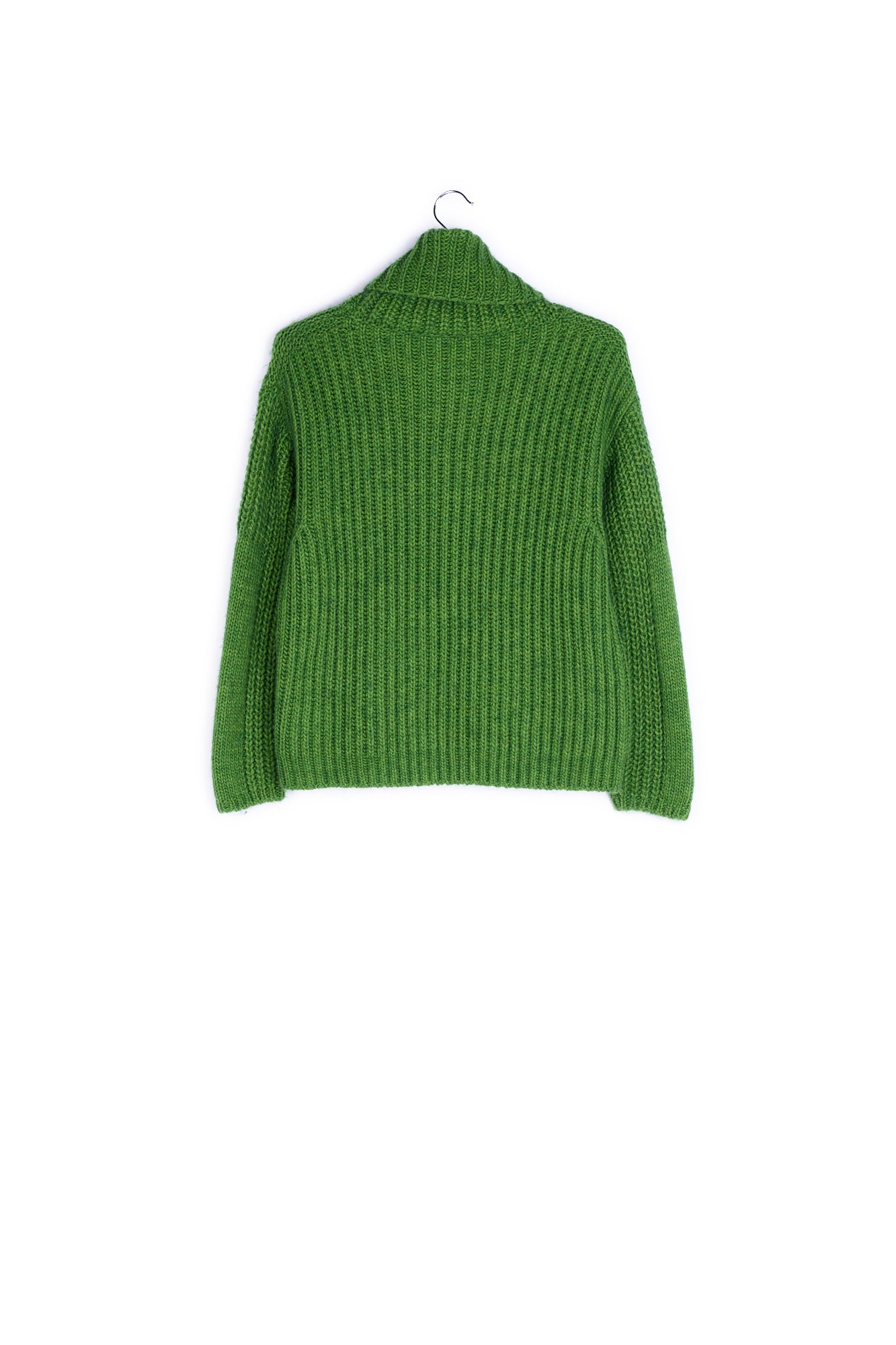 Green chunky ribbed turtleneck sweater RE—SSENTIEL | Essentiel second hand