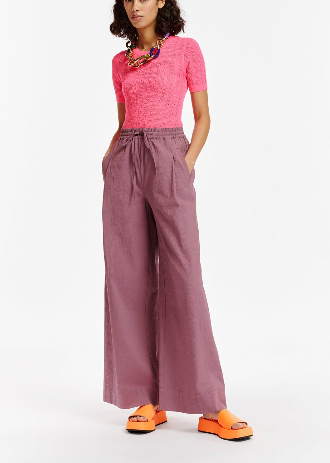 Top en pointelle rose RE—SSENTIEL | Essentiel second hand