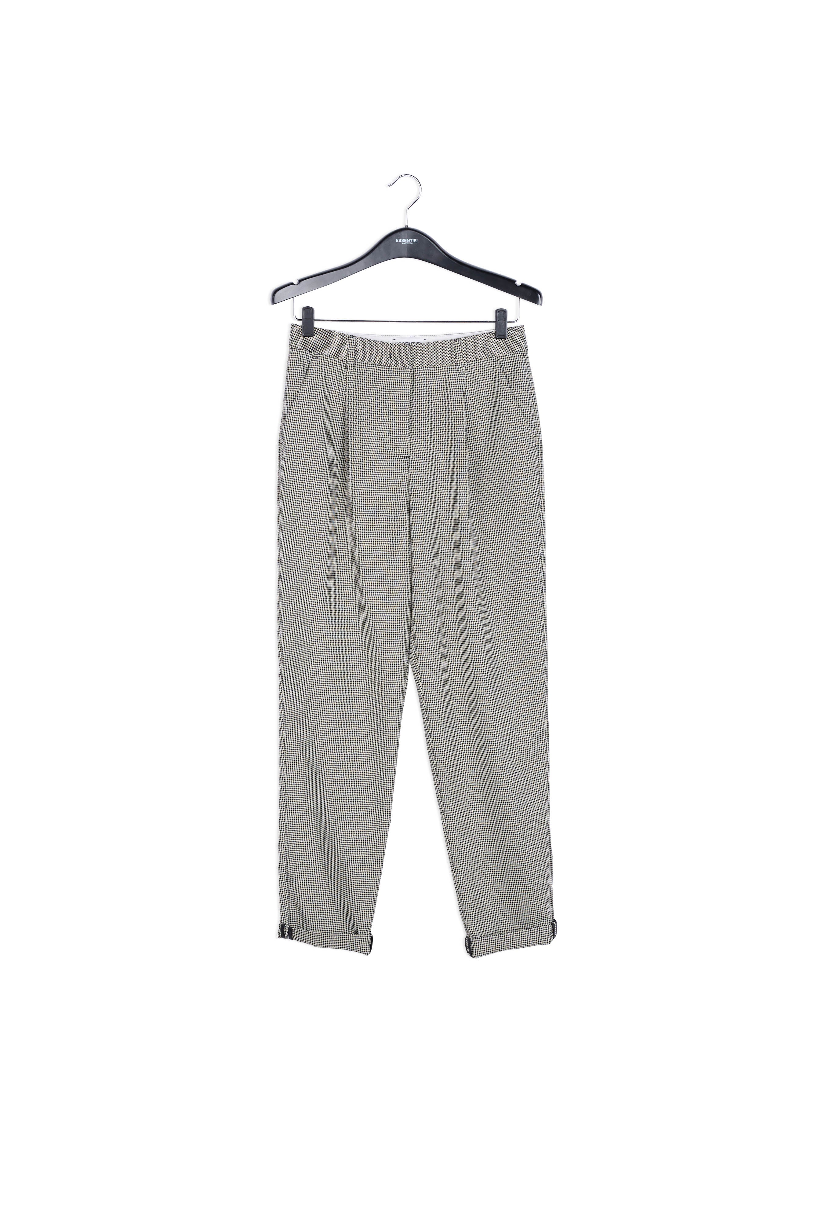 Loose-fit houndstooth high-waist pants RE—SSENTIEL | Essentiel second hand