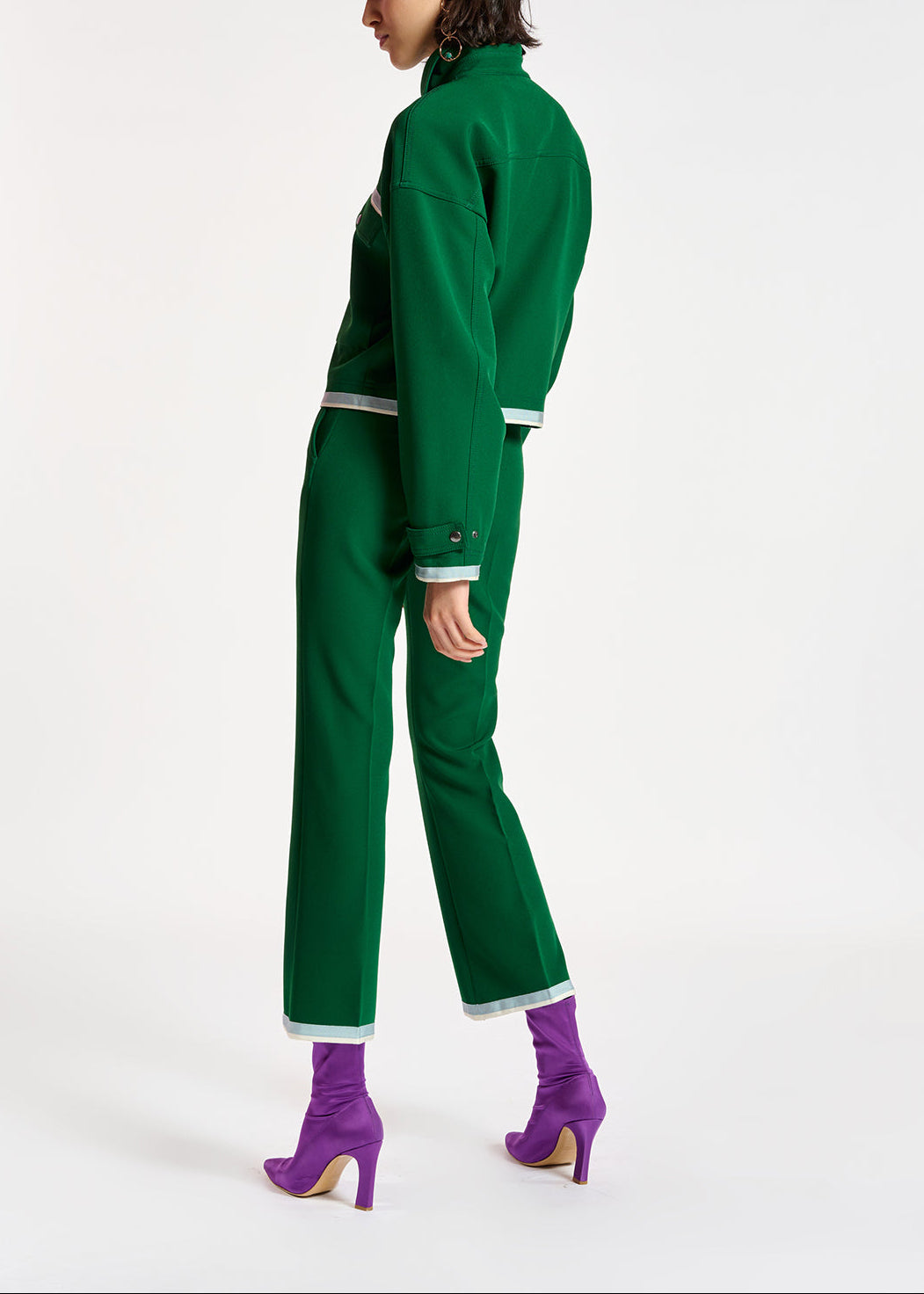 Dark green flared-fit pants RE—SSENTIEL | Essentiel second hand