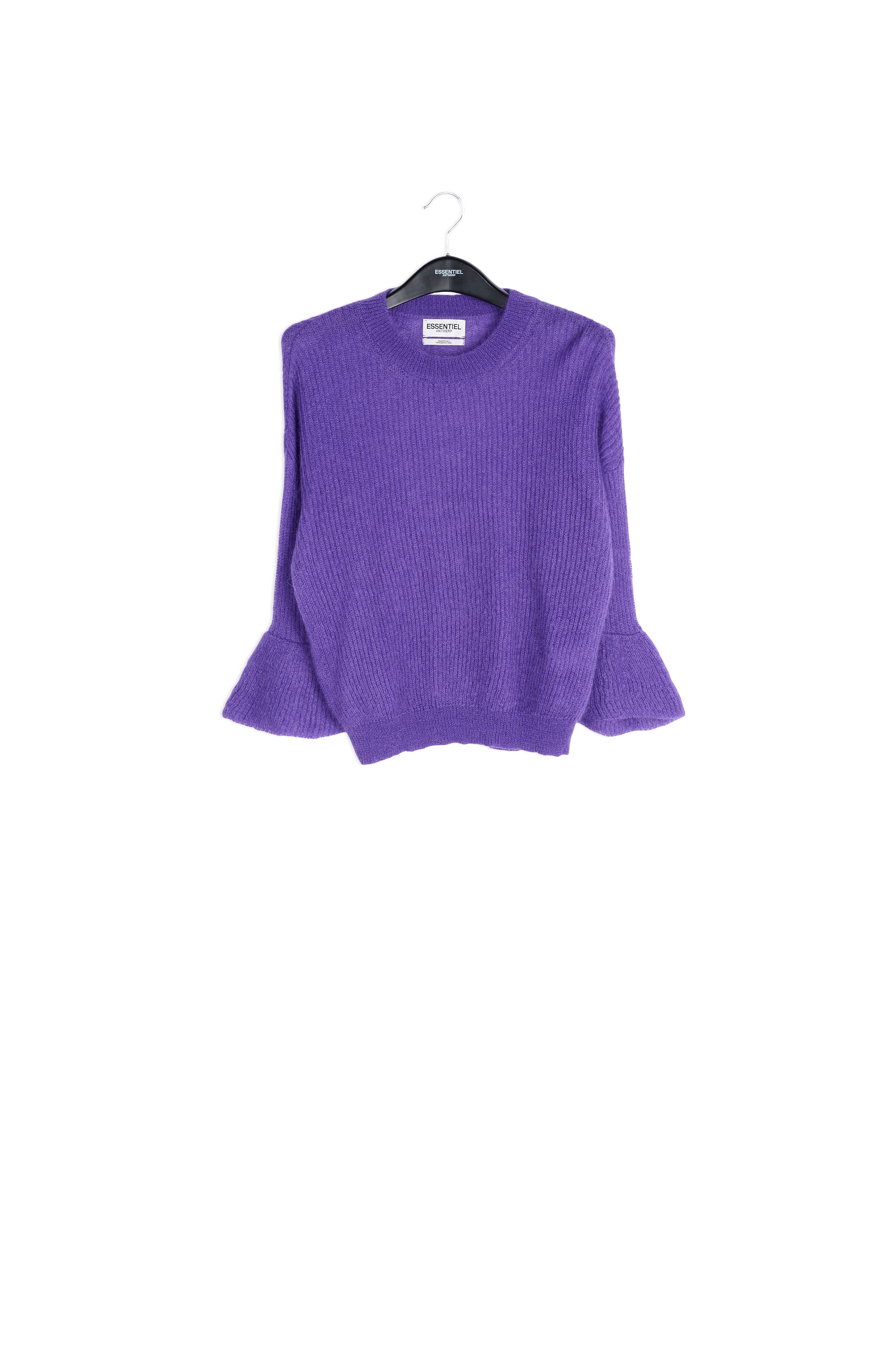 Pull violet à manches volantées RE—SSENTIEL | Essentiel second hand