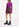 Purple slim-fit knit sweater with trumpet sleeves Faume - seconde main