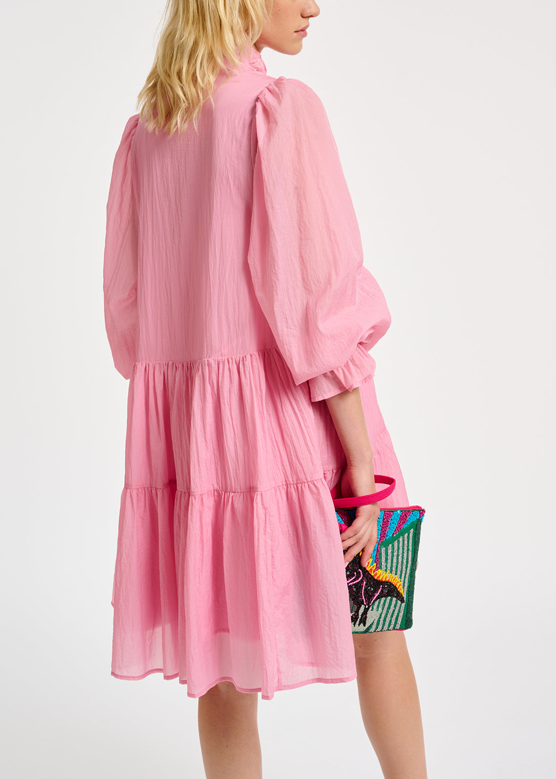 Mini-robe rose clair à volants RE—SSENTIEL | Essentiel second hand