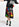 Black tropic print pleated skirt Faume - seconde main
