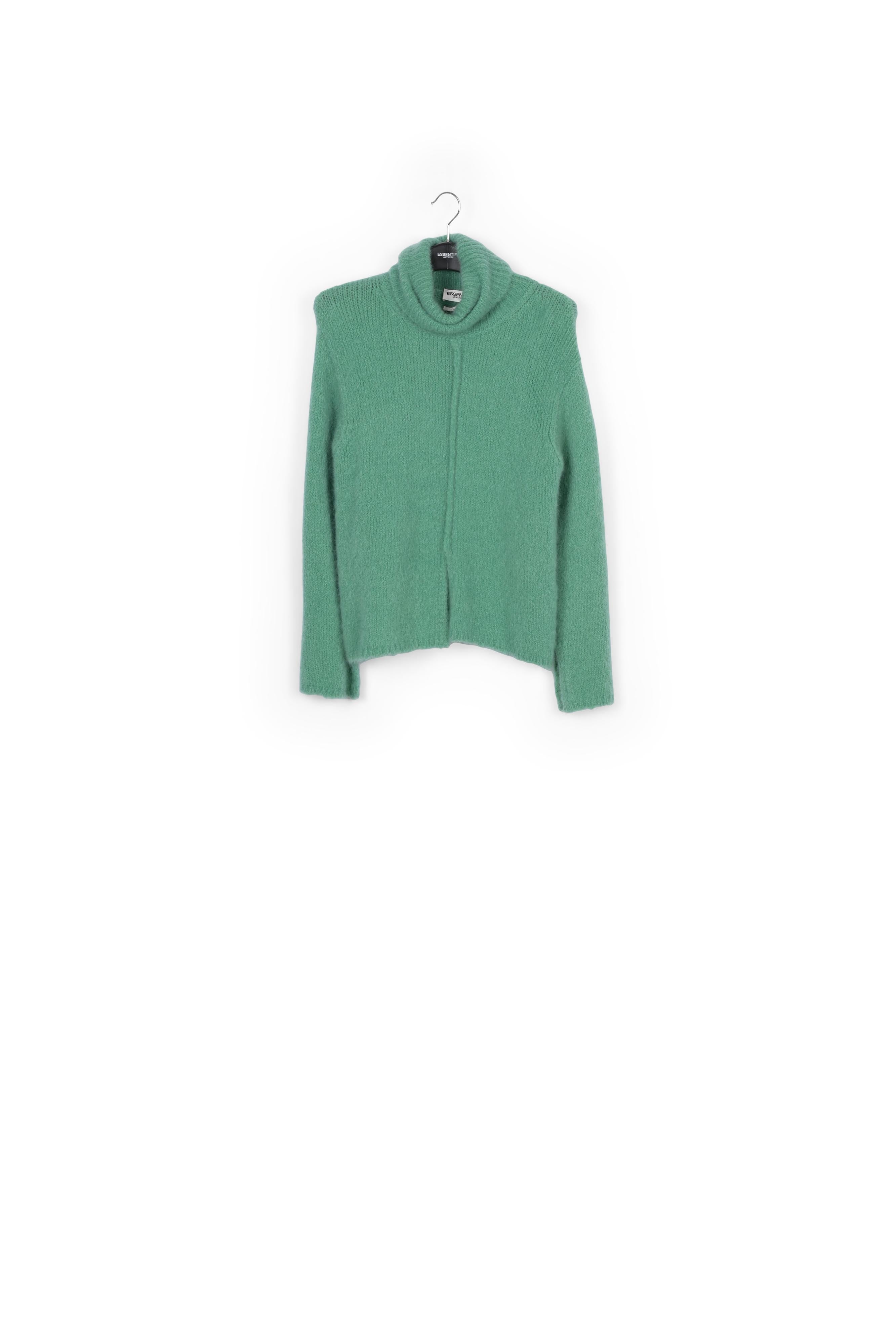 Pull à col roulé en mohair mélangé beige foncé RE—SSENTIEL | Essentiel second hand