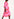 Pink, purple and orange leopard print midi dress Faume - seconde main