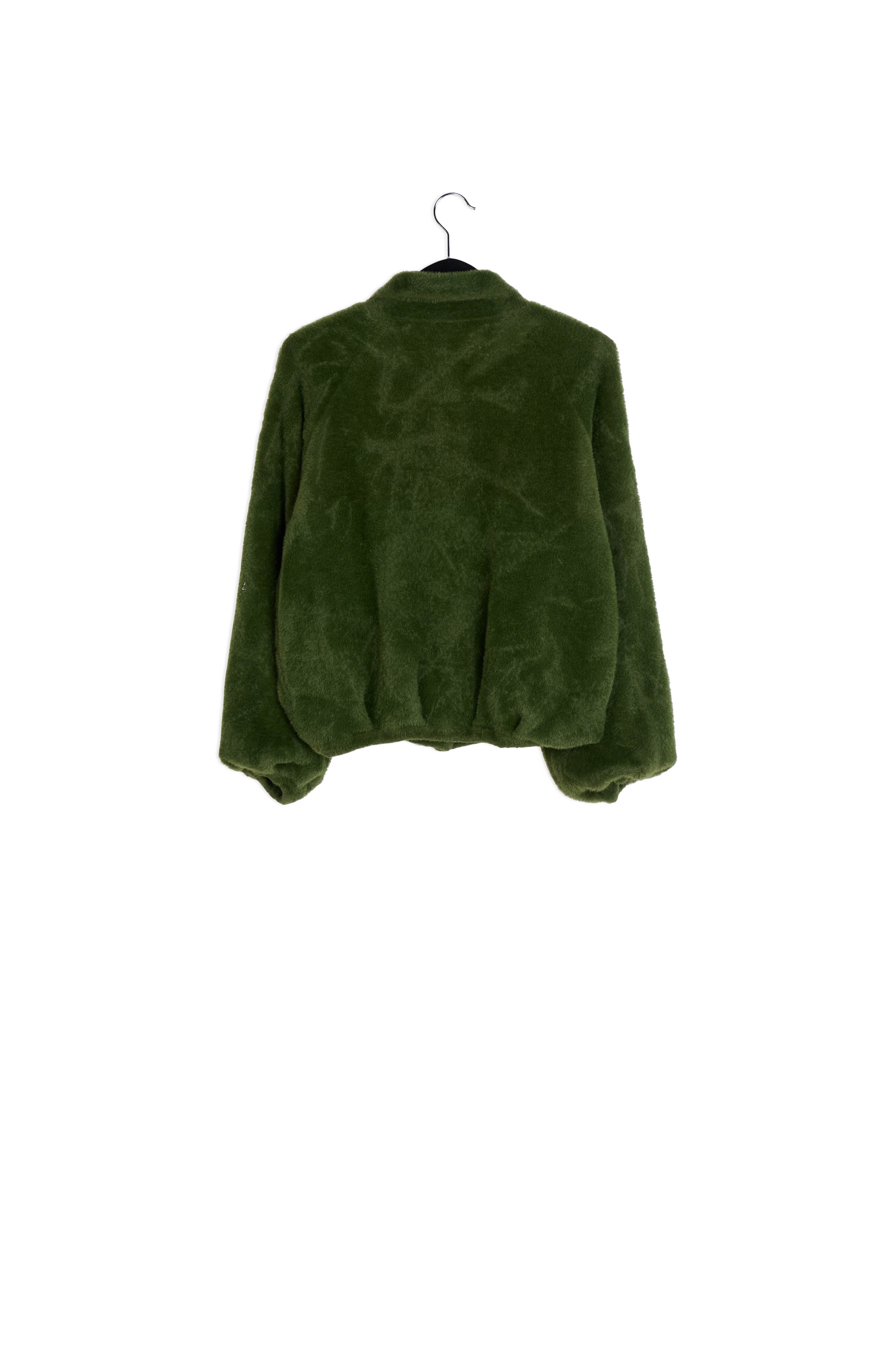 Kort gebreid dennengroen vest RE—SSENTIEL | Essentiel second hand