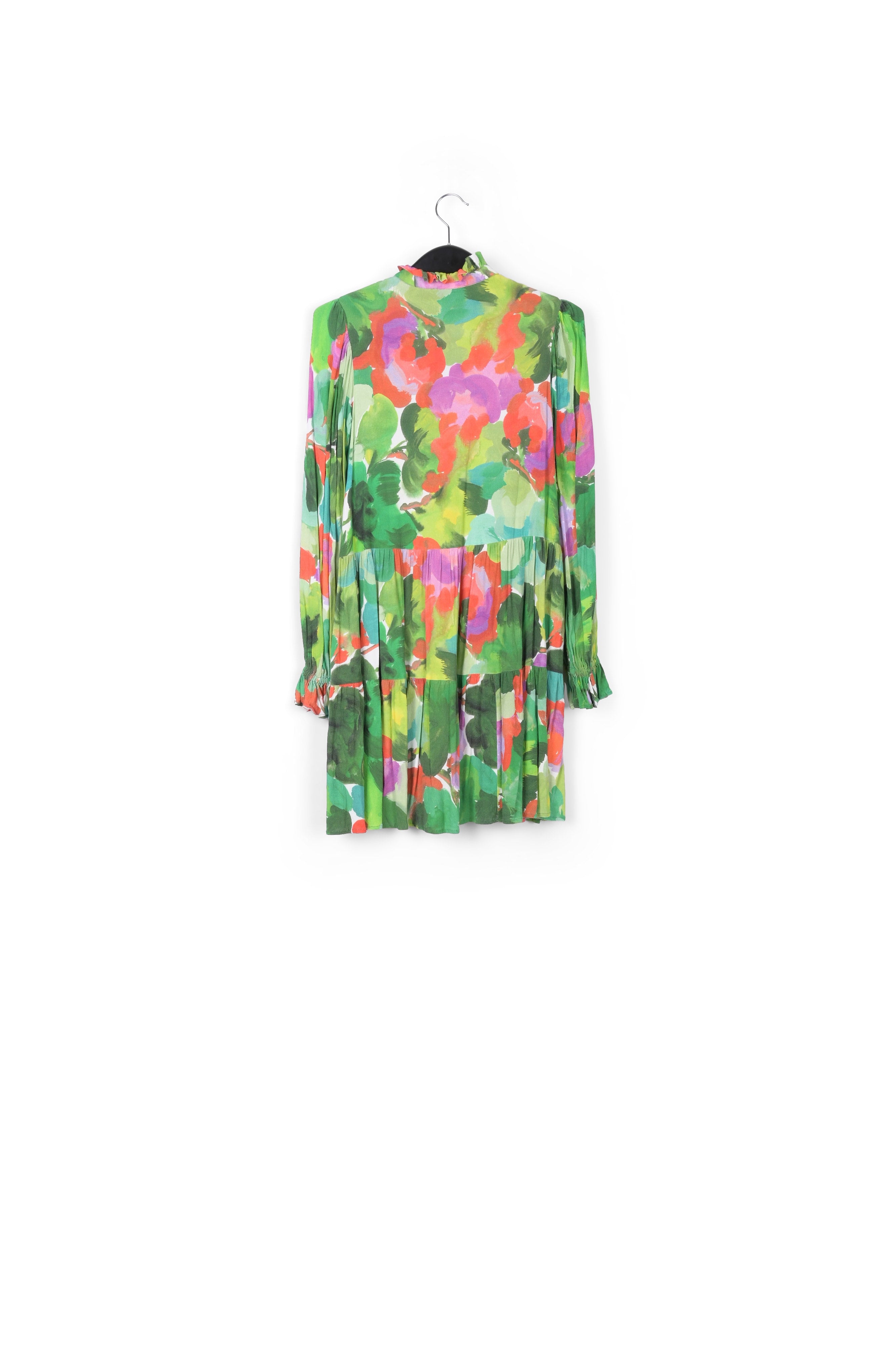 Green, red and purple watercolor-print mini dress RE—SSENTIEL | Essentiel second hand