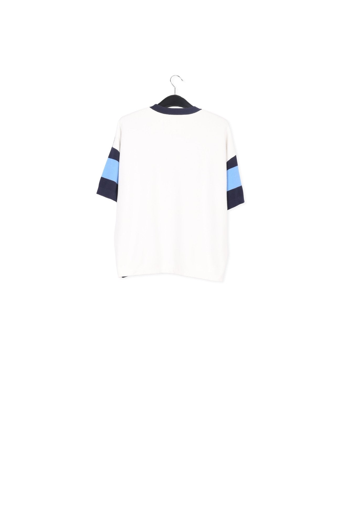 Blue and navy blue striped knit sweater RE—SSENTIEL | Essentiel second hand