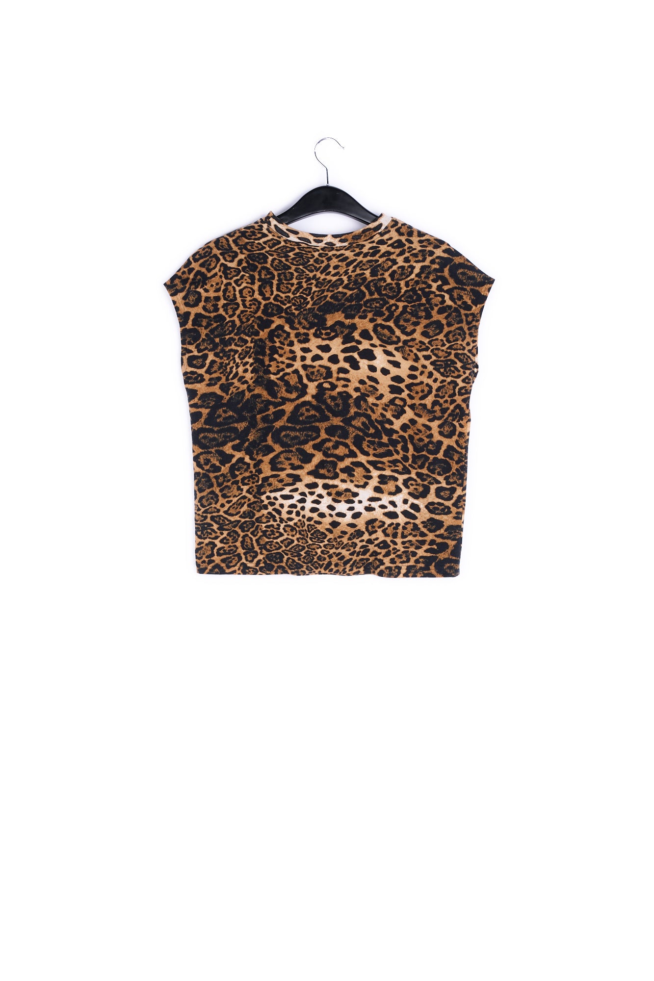 Leopard print organic cotton sleveless top RE—SSENTIEL | Essentiel second hand