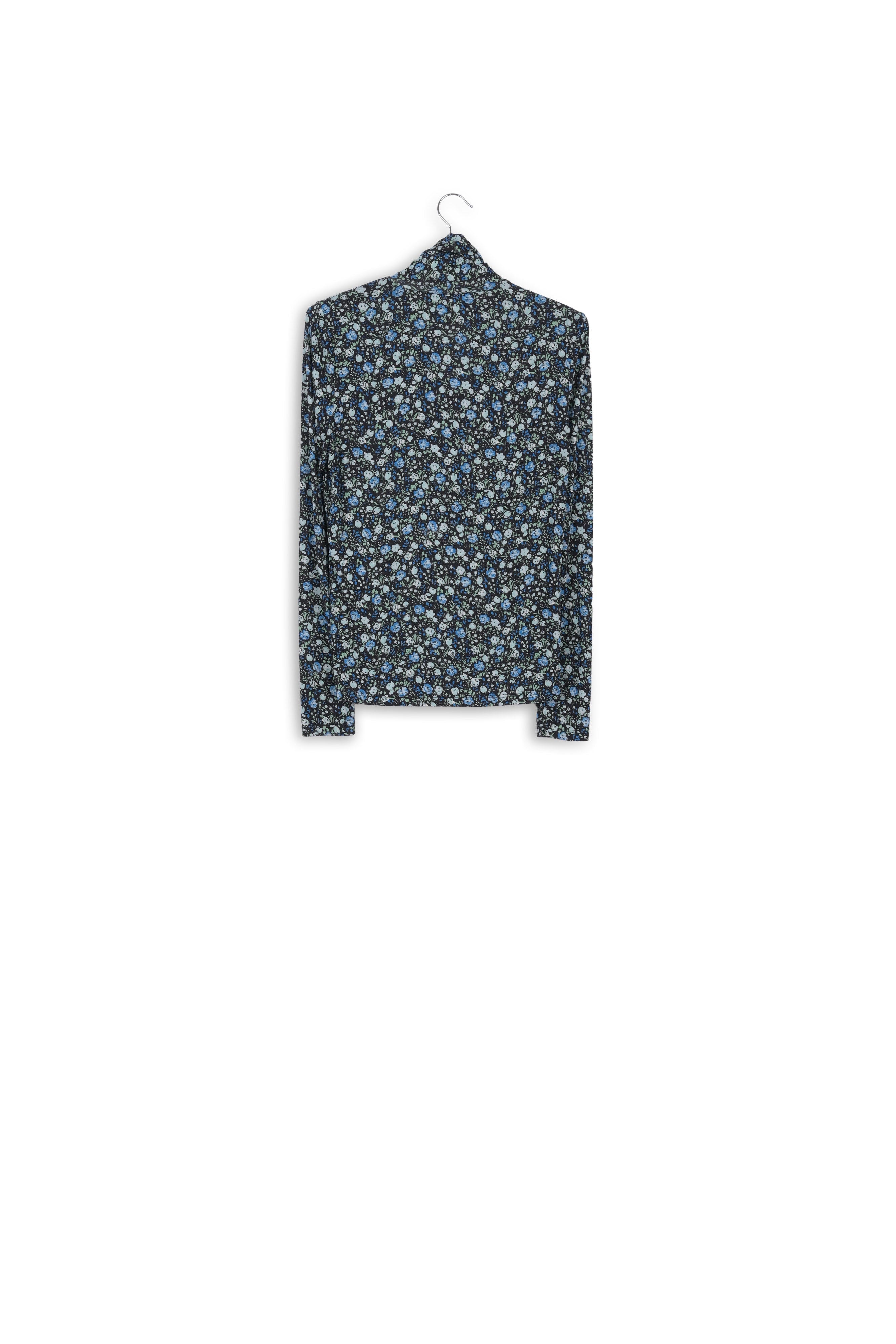 Blue and green fitted turtleneck RE—SSENTIEL | Essentiel second hand