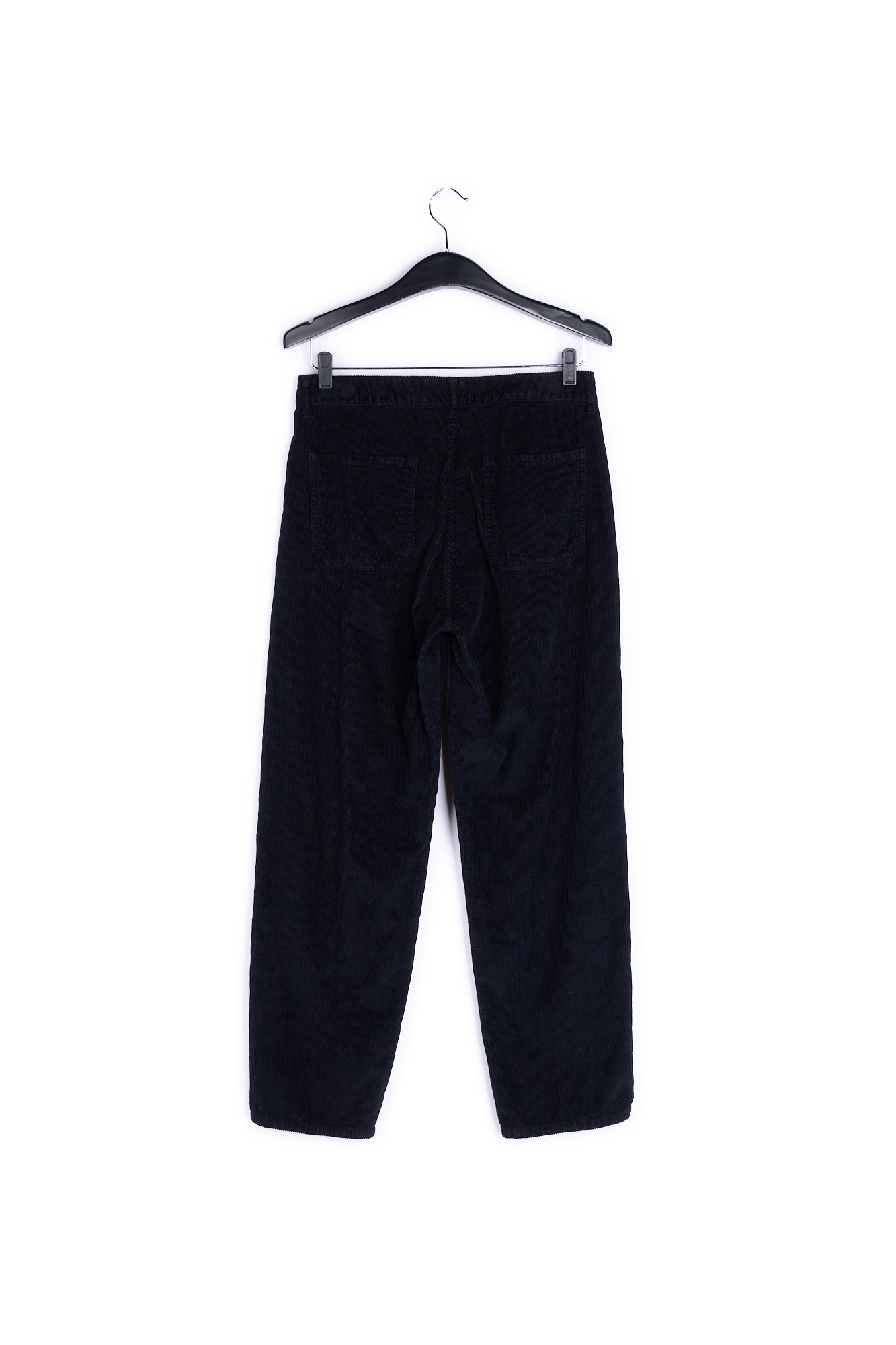 Black cotton-corduroy trousers RE—SSENTIEL | Essentiel second hand