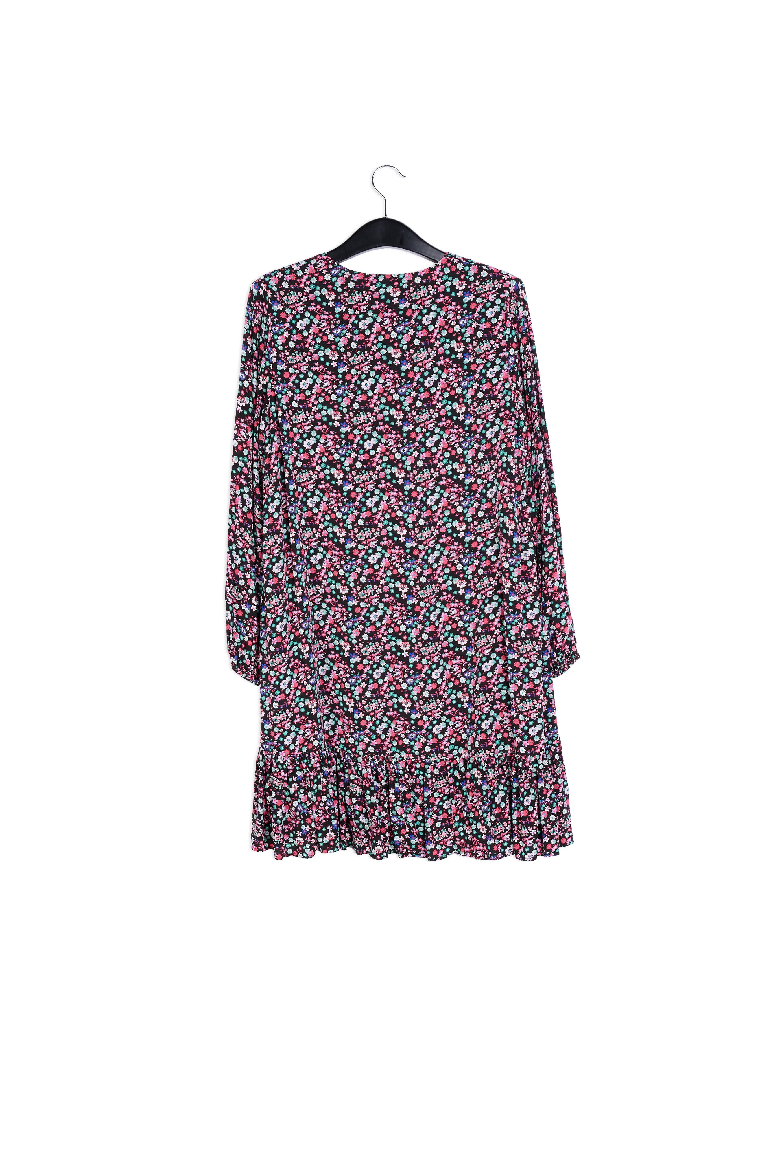 Mini robe noire à imprimé floral RE—SSENTIEL | Essentiel second hand