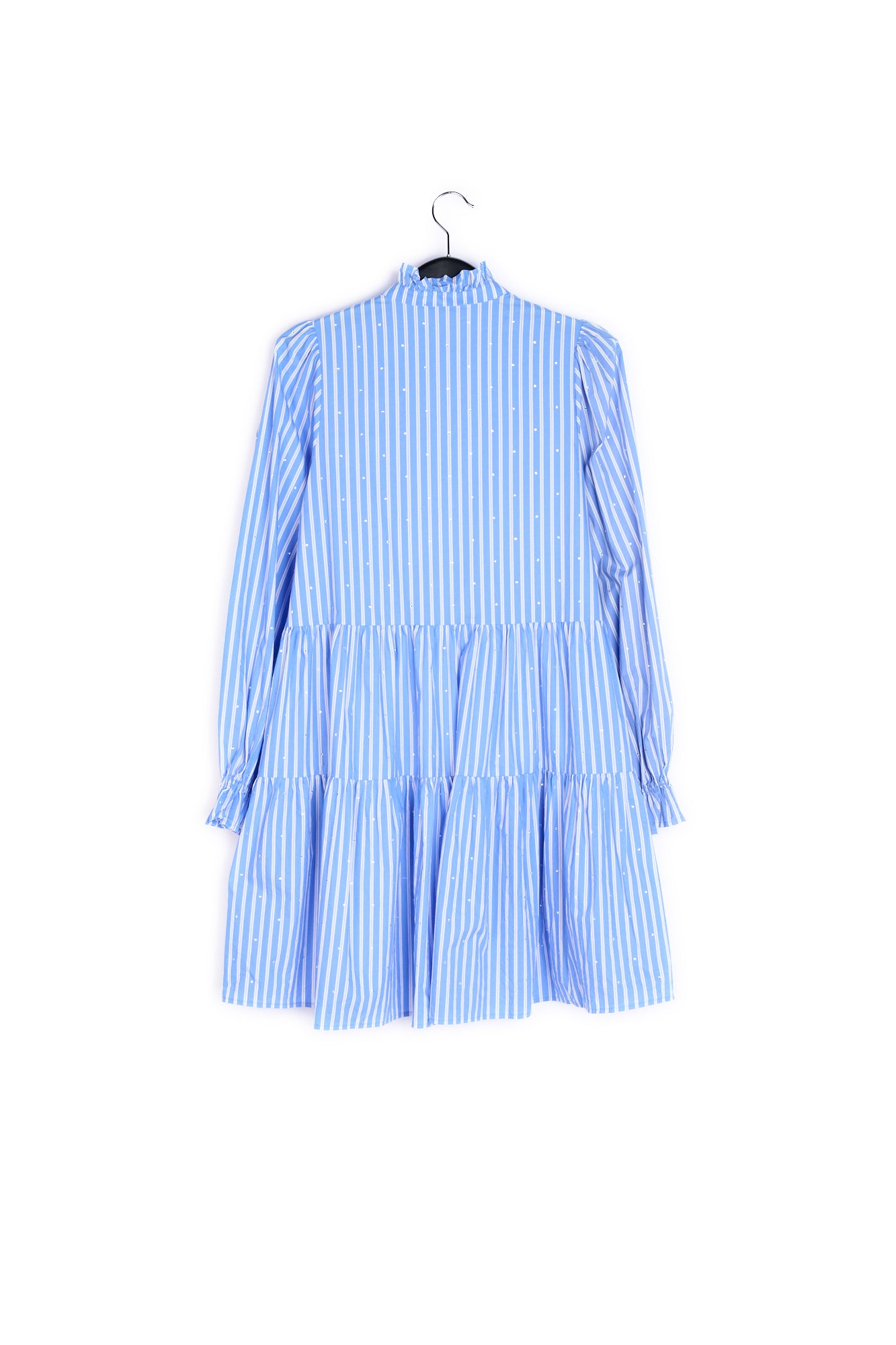 Light blue striped cotton-poplin mini dress RE—SSENTIEL | Essentiel second hand